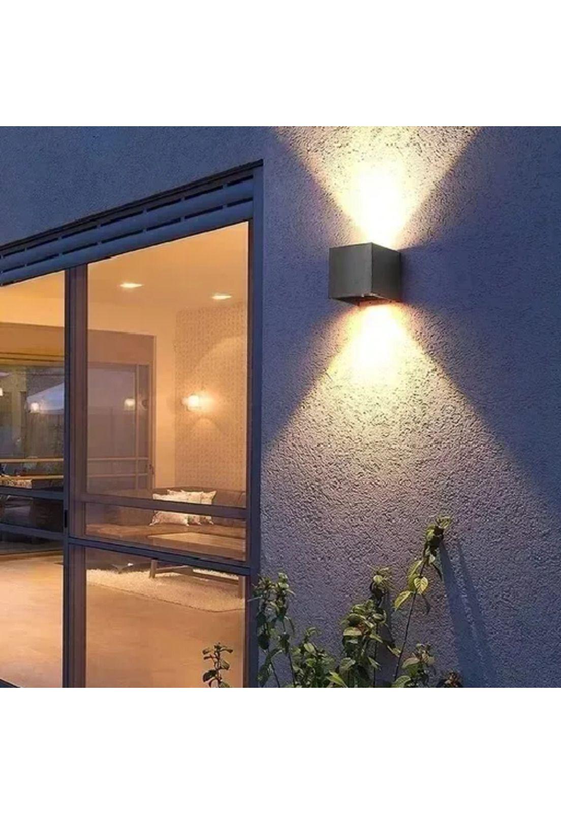 Foco aplique doble cara ajustable para pared exteriores negro-2