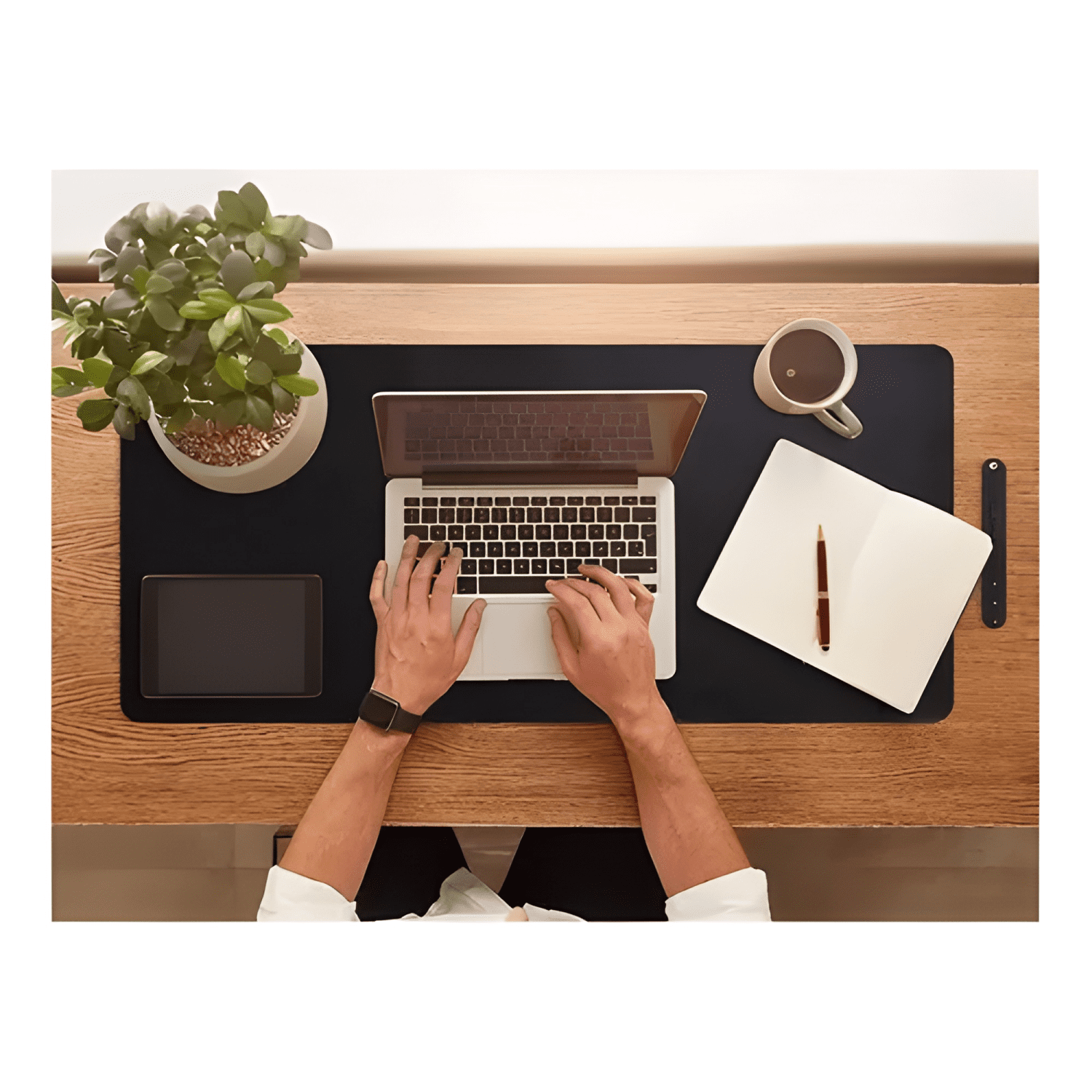 Alfombrilla Mousepad de Cuero Impermeable Reversible 80x40-1