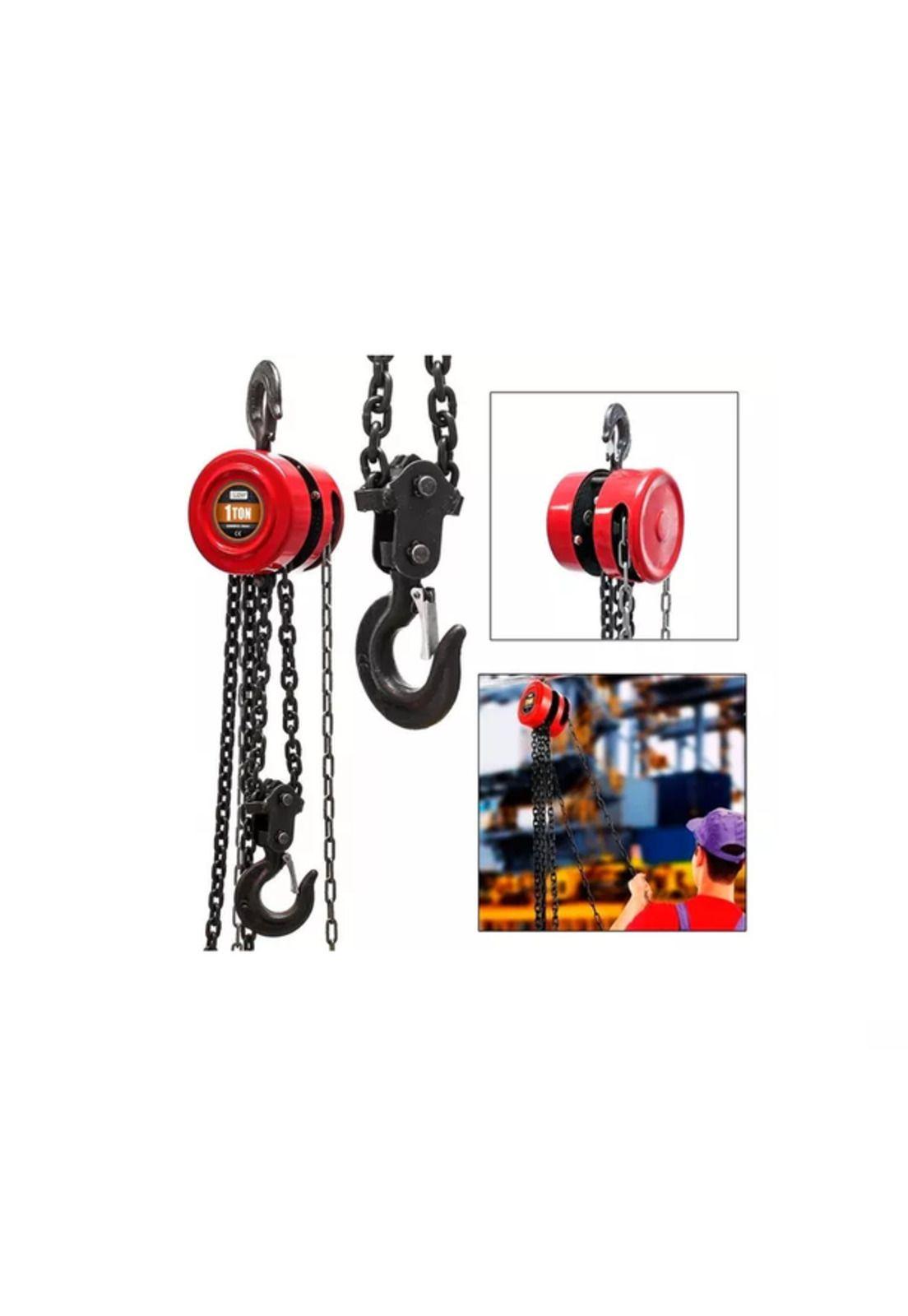 Tecle manual de 1 tonelada con cadena 3 metros marca Flovi-2