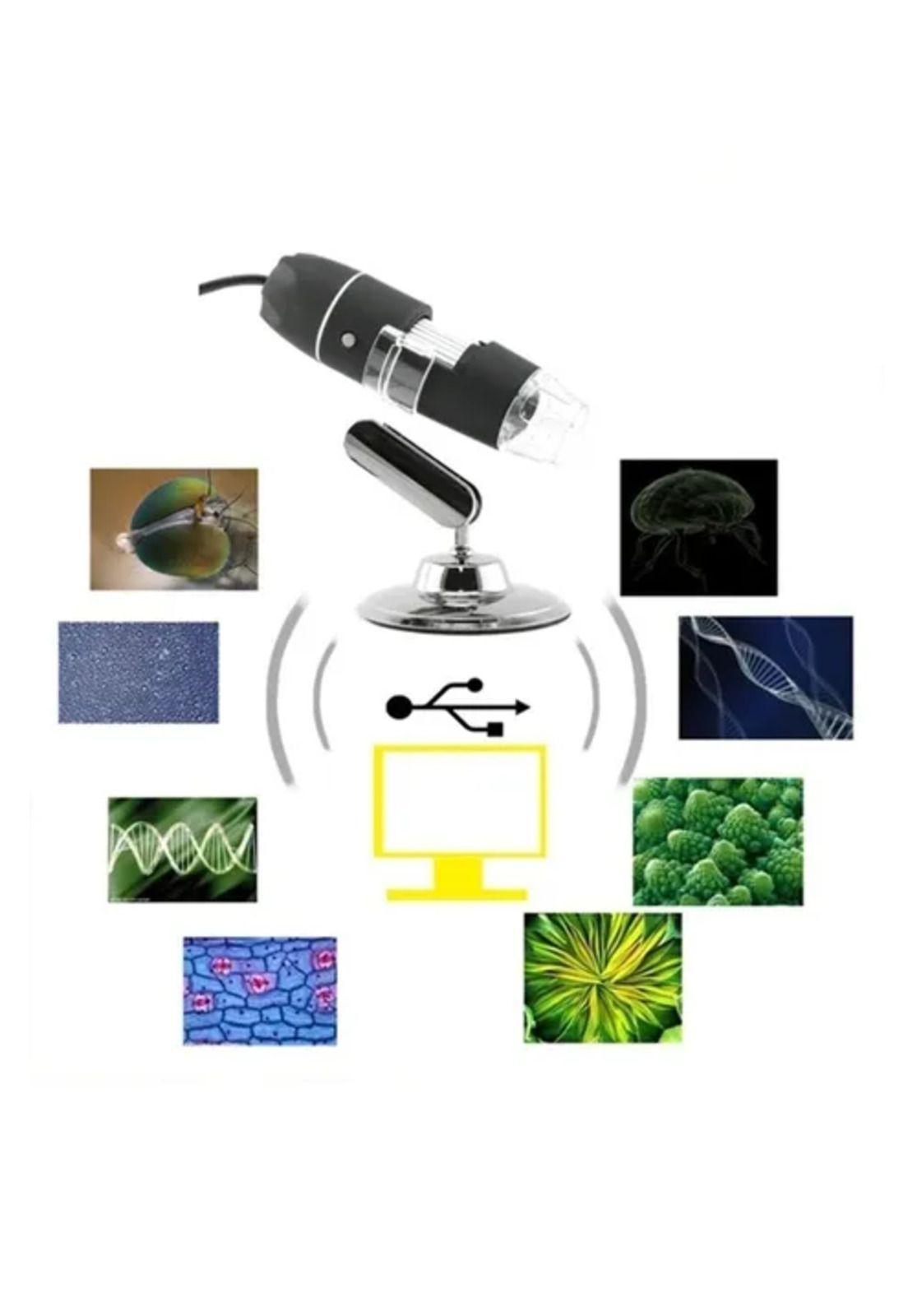 Microscopio digital 1600x USB 2.0 MP con 8 luces LED para PC/notebook-4