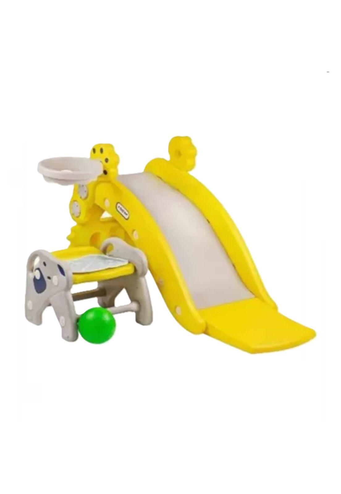 Resbalín, caballo mecedora, aro de basquet amarillo-2