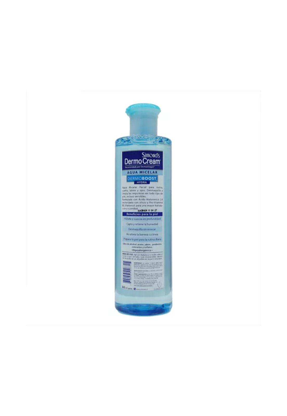 Agua Micelar Facial Dermo Cream Hydra 360ml 18+ 405g todo tipo de piel-2