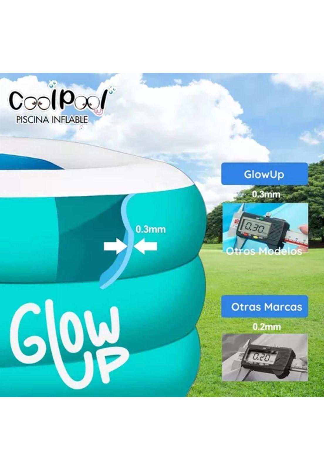 Piscina inflable Glowup + inflador 210x150x65 cm-5