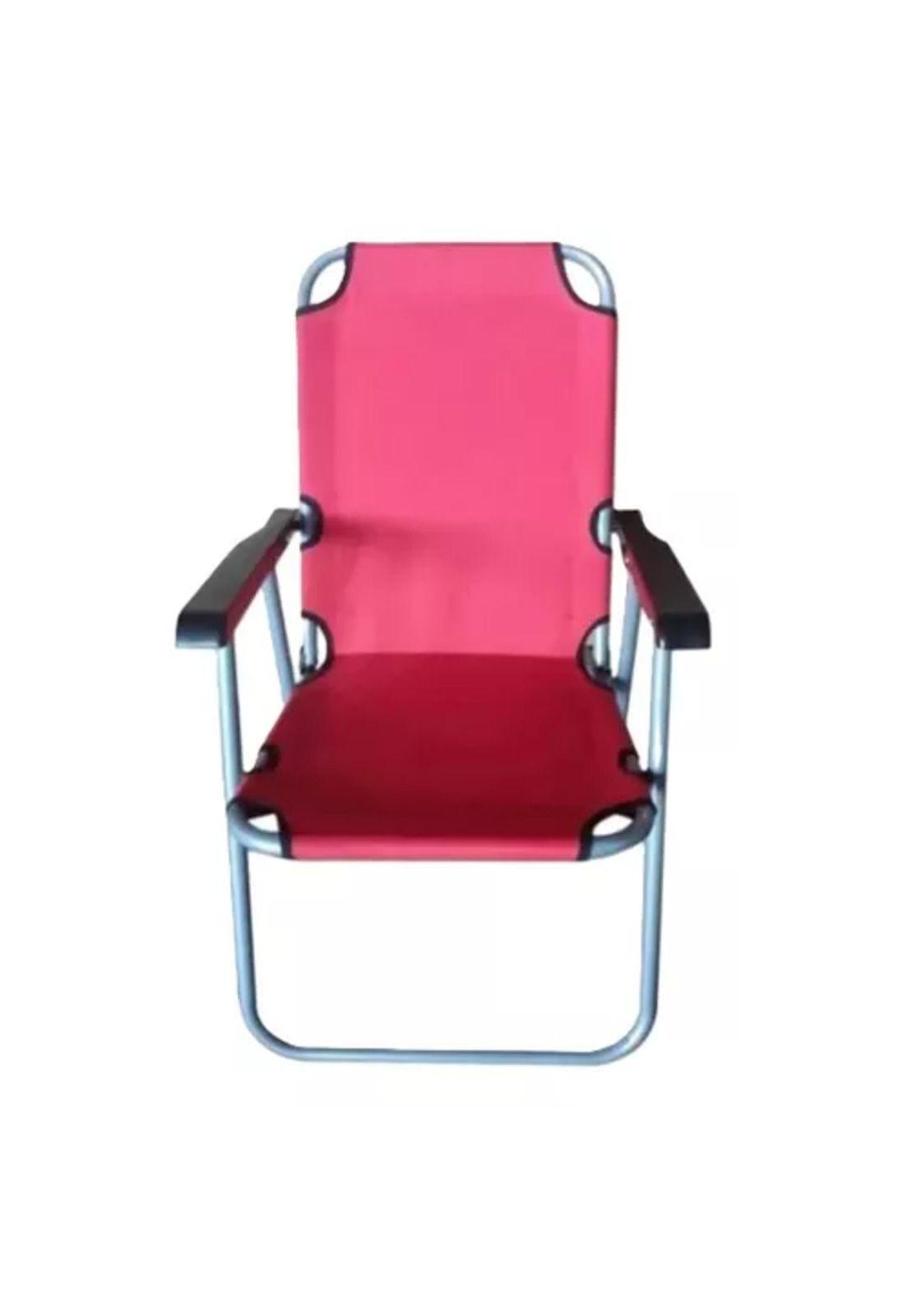 Sillas plegables portátiles para camping y playa rojas-0