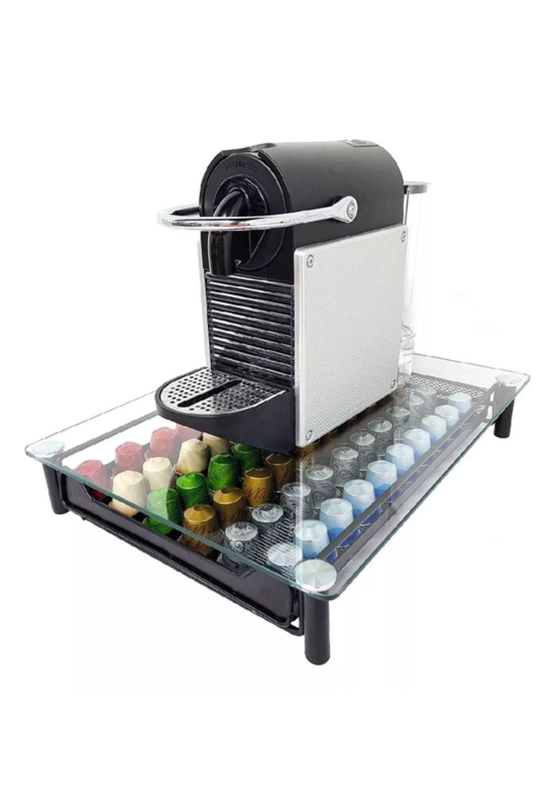 Porta cápsulas vidrio para café Nespresso 60 unidades negro-3