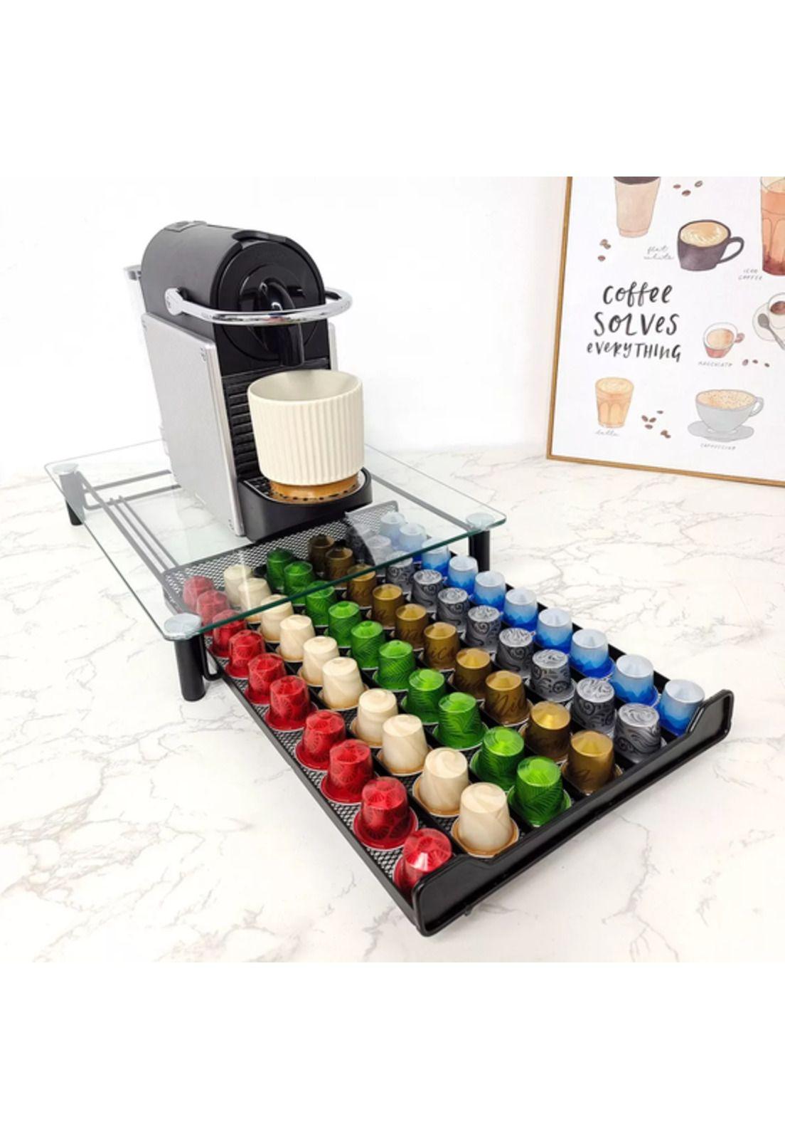 Porta cápsulas vidrio para café Nespresso 60 unidades negro-4