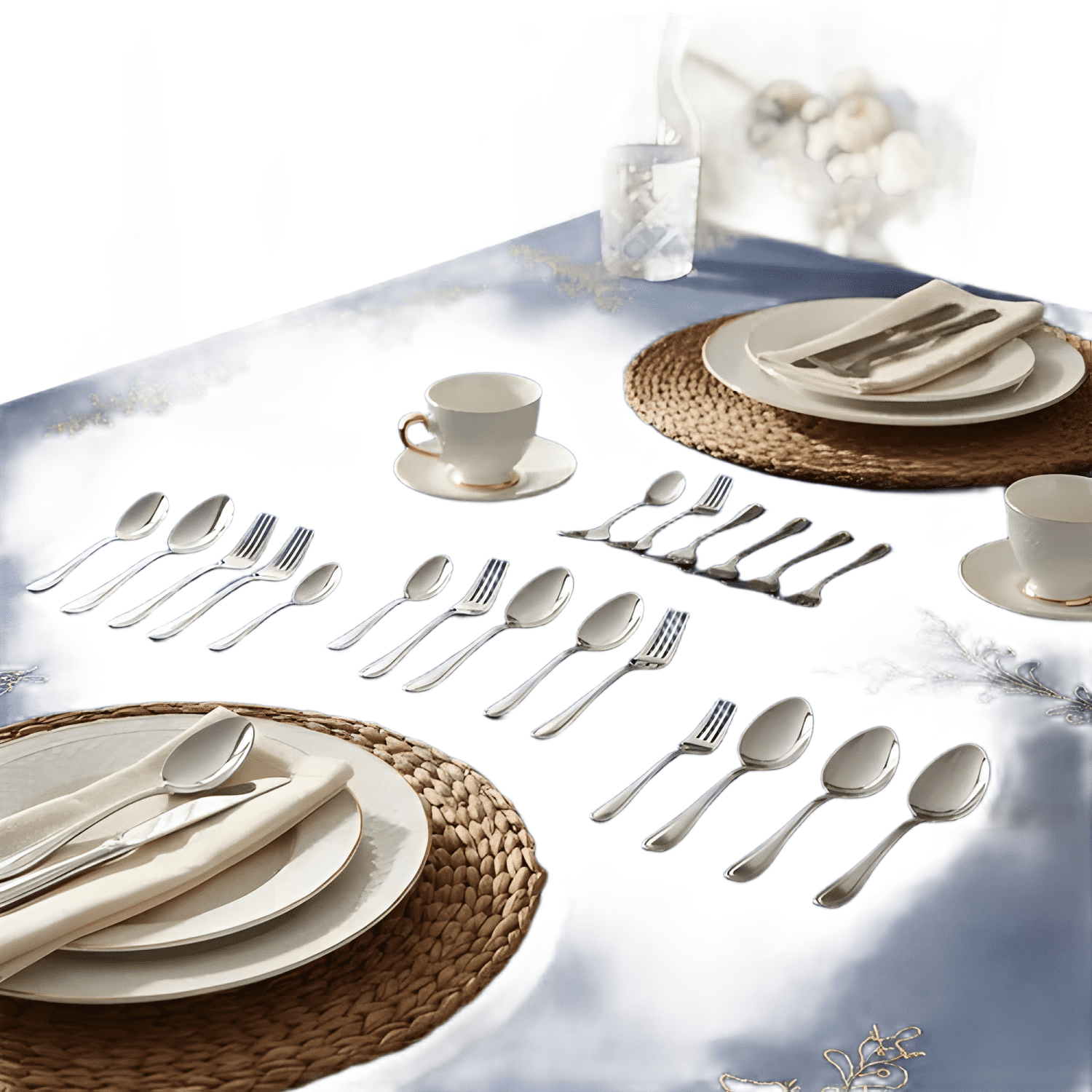 Pack 6 cucharas té+6 tenedores torta cocina ace inoxidable-0