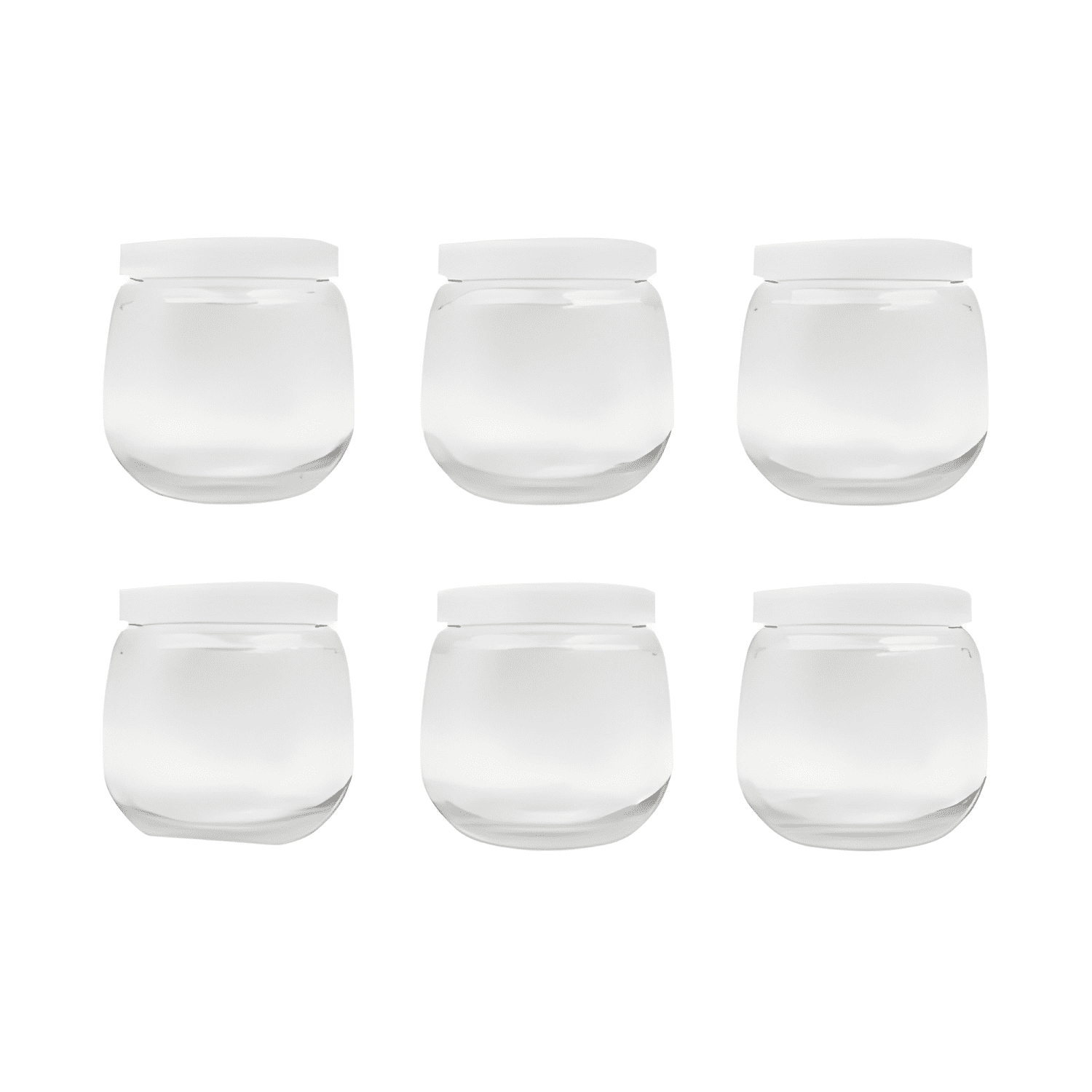 Pack 6 frascos vidrio redondo tapa plástica 300 ml-0