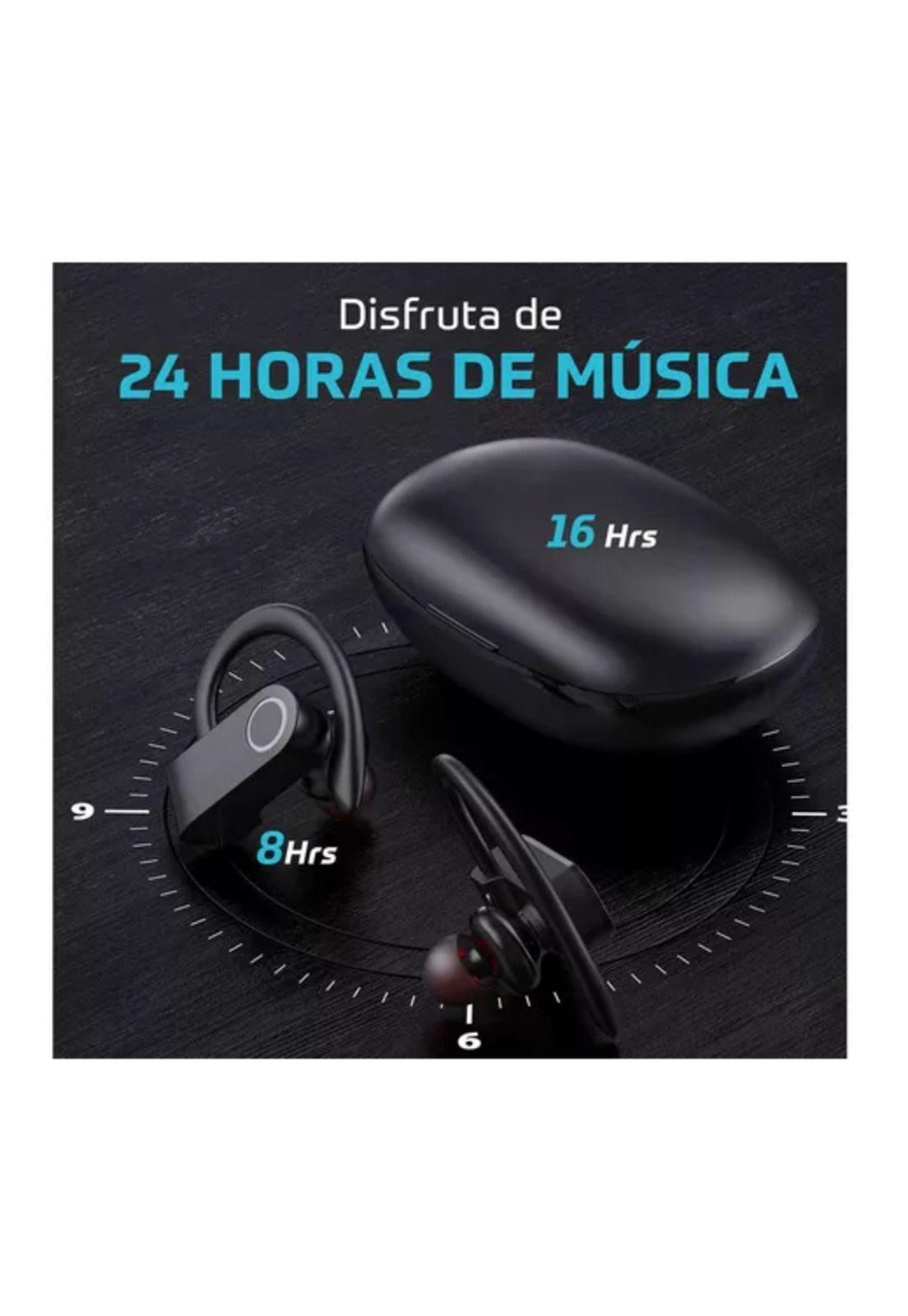 Audífonos Linkon EARSPCHARGE inalámbricos negros-4