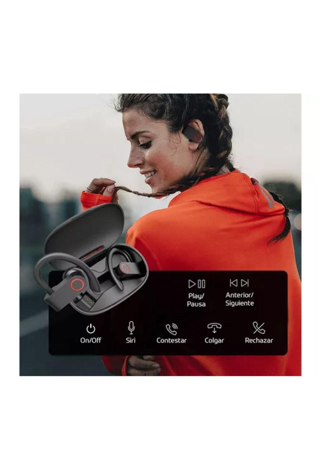 Audífonos Linkon EARSPCHARGE inalámbricos negros-5