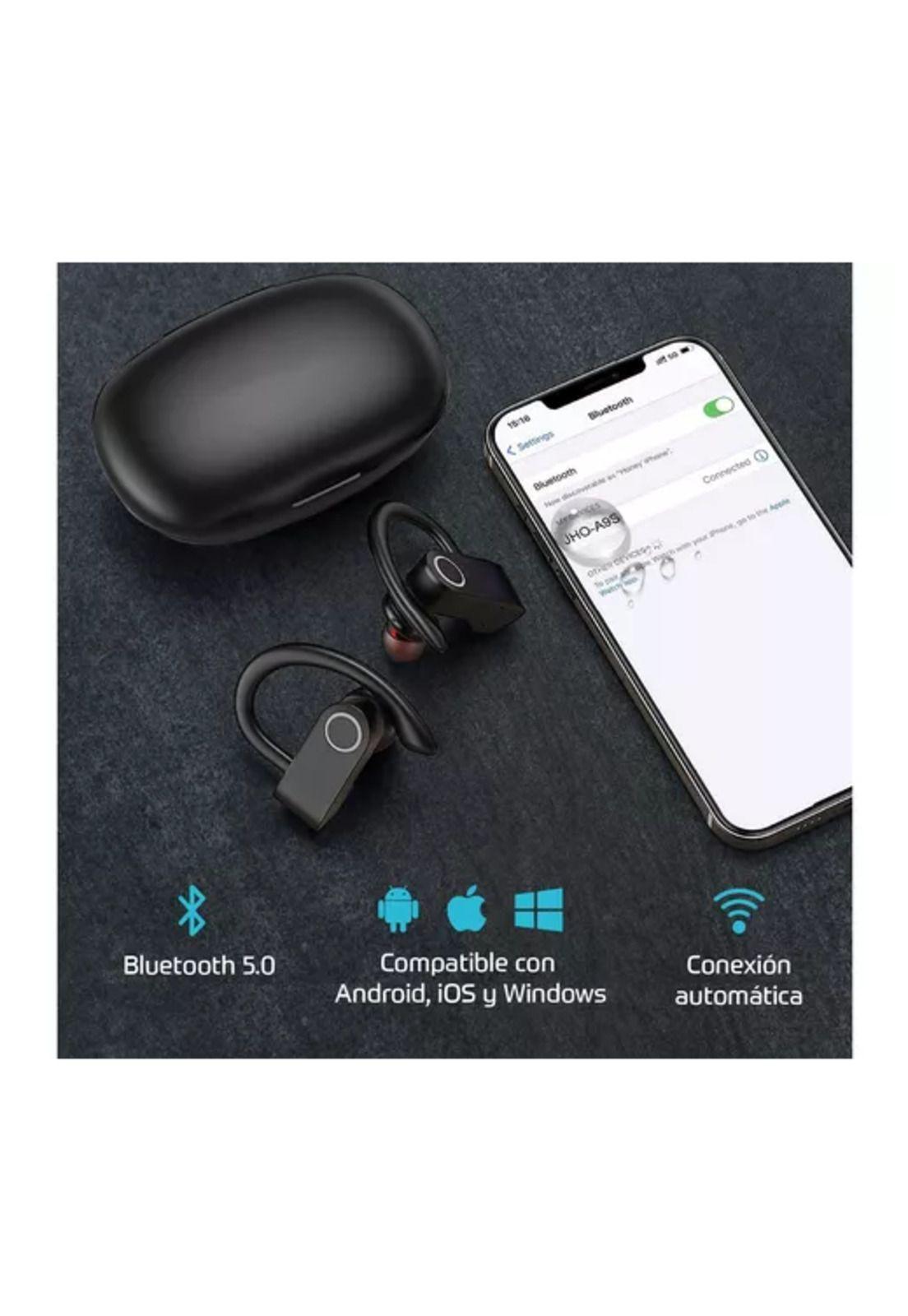 Audífonos Linkon EARSPCHARGE inalámbricos negros-6