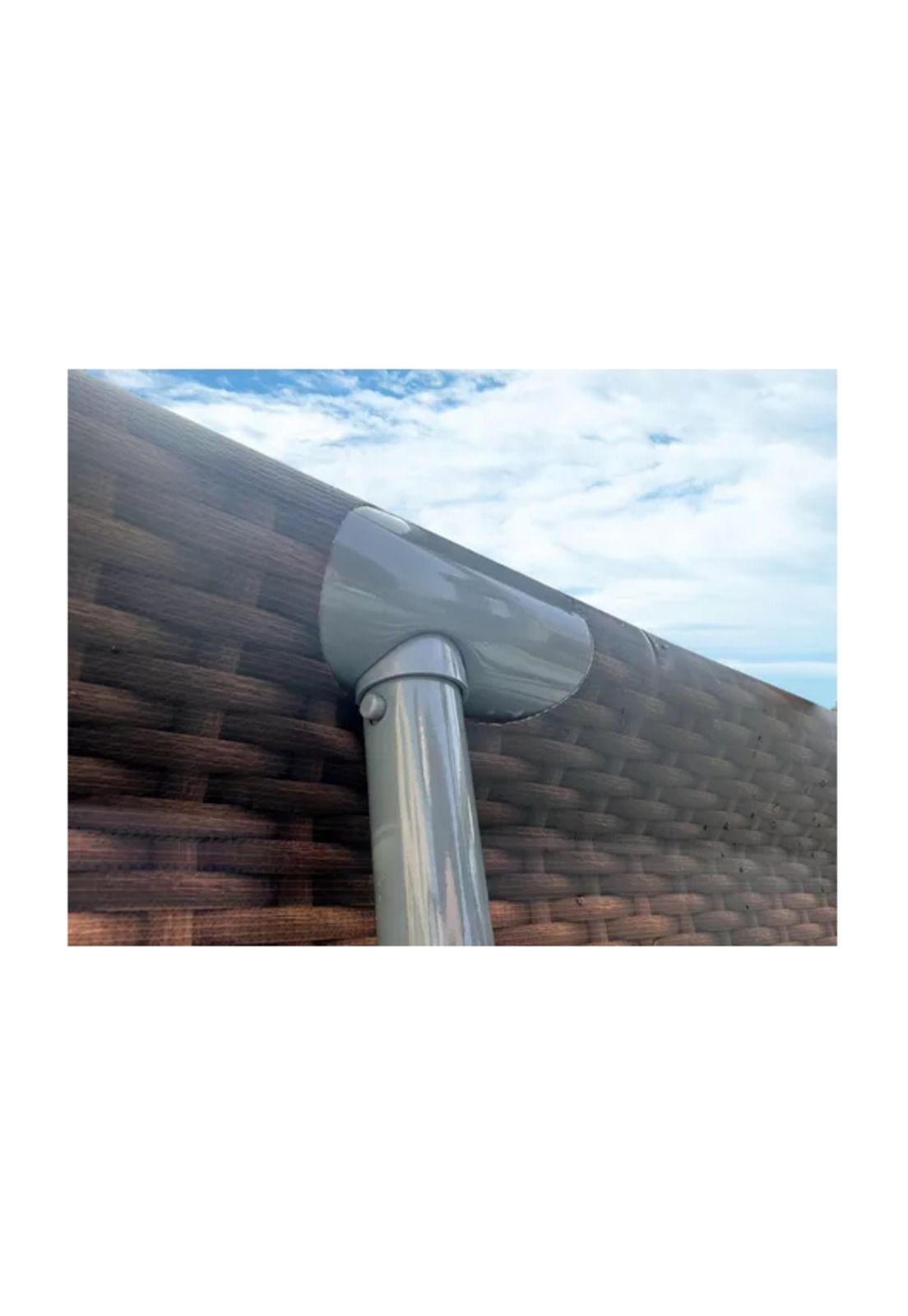 Piscina estructural ovalada Avenli 4.27x2.75x1 m 8 m³ marrón oscuro-5