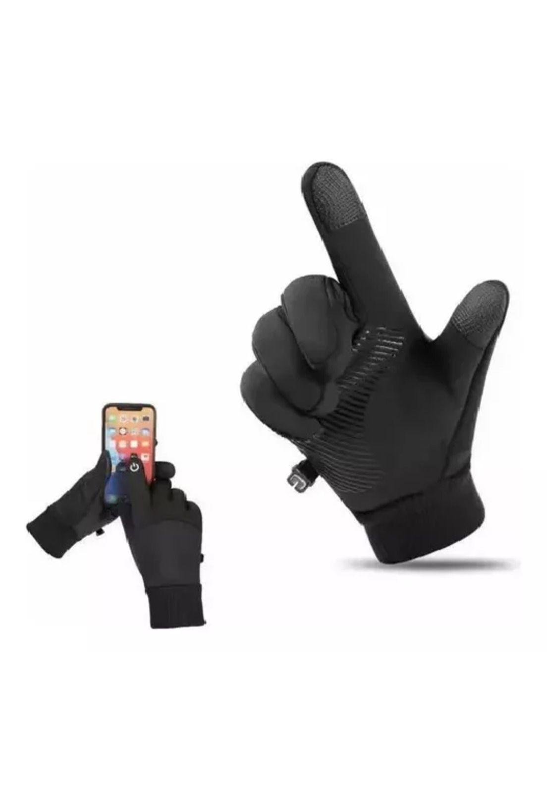 Guantes de moto impermeables térmicos Touch Sports, talla M, color negro-2