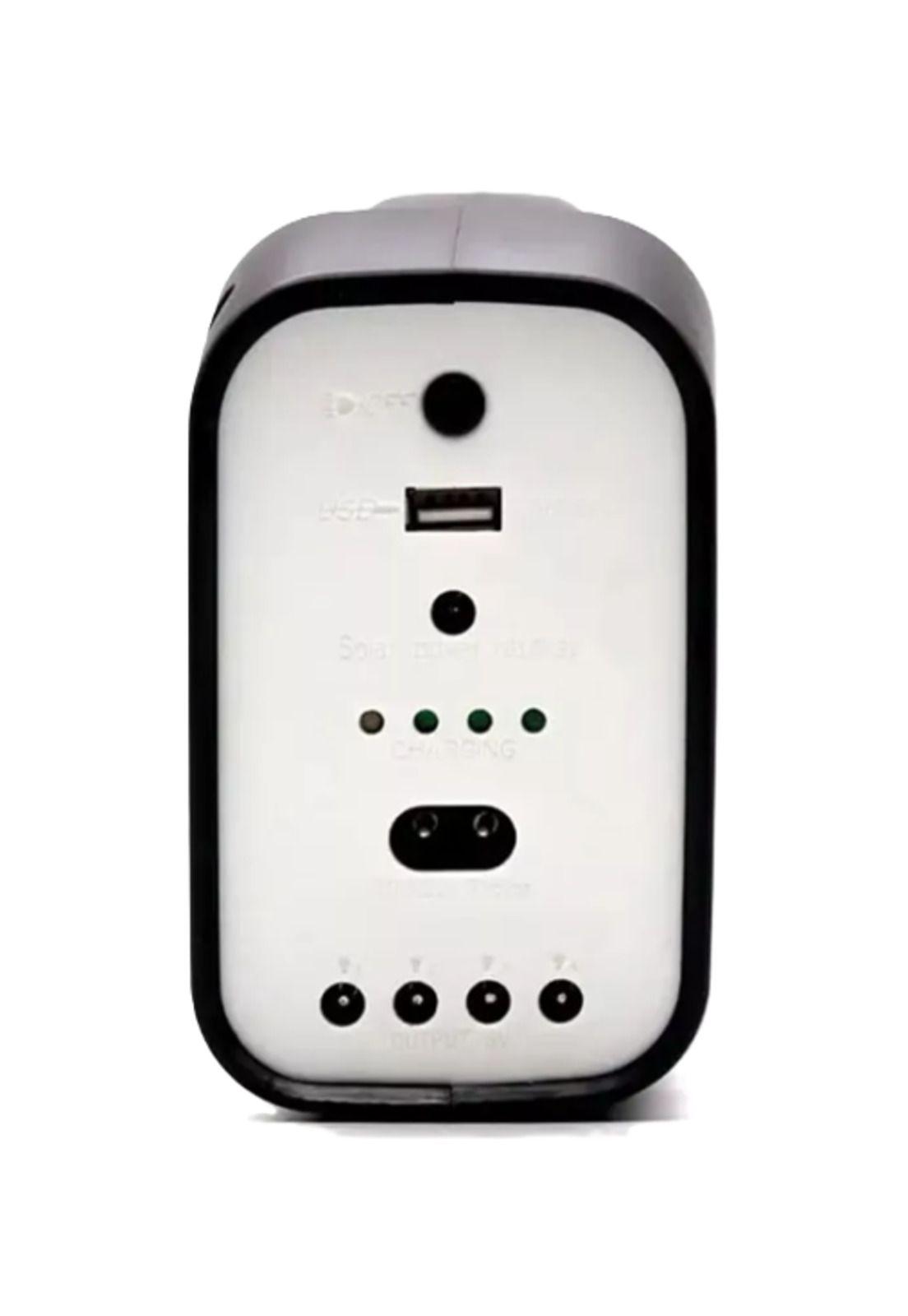Kit lámpara de emergencia solar camping USB + 3 ampolletas, negro-5