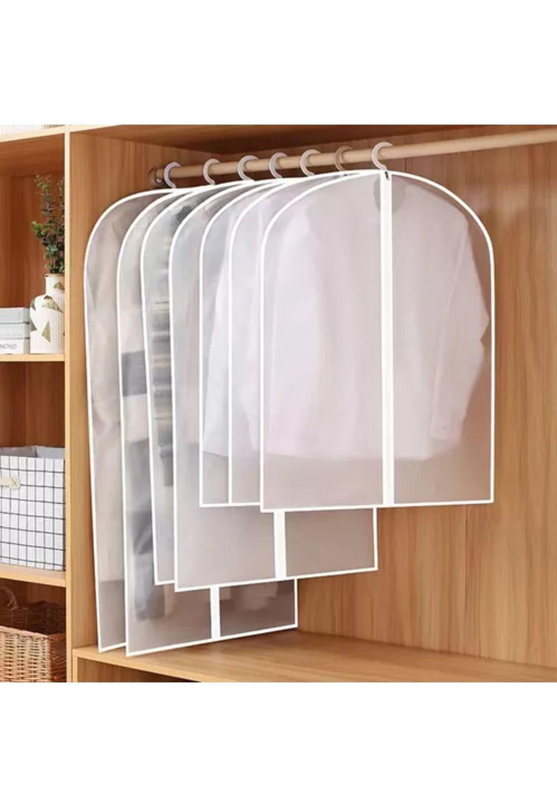 Fundas bolsas transparentes para ropa 5 pcs blancas-4
