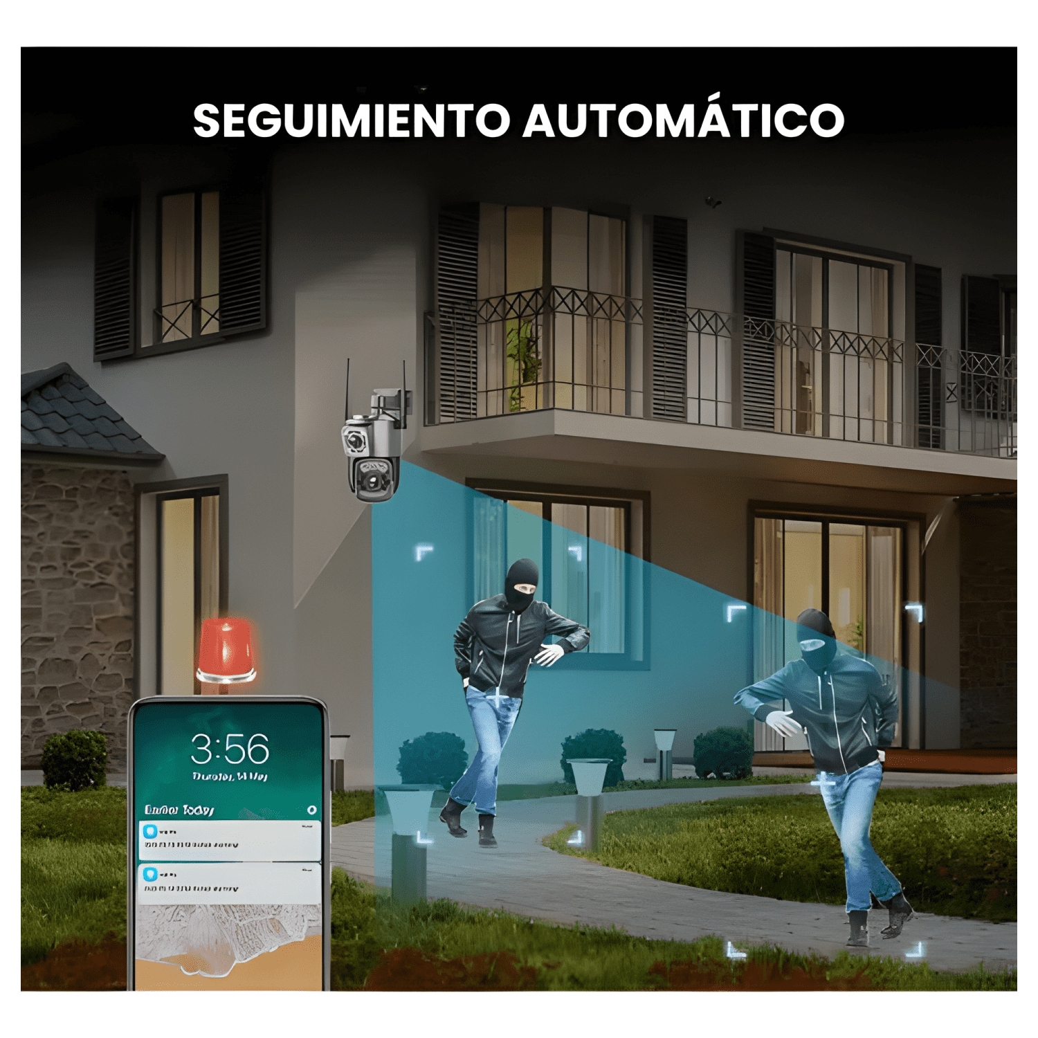 Camara de Seguridad Hogar Dual Conexión Chip Celular 4g-3