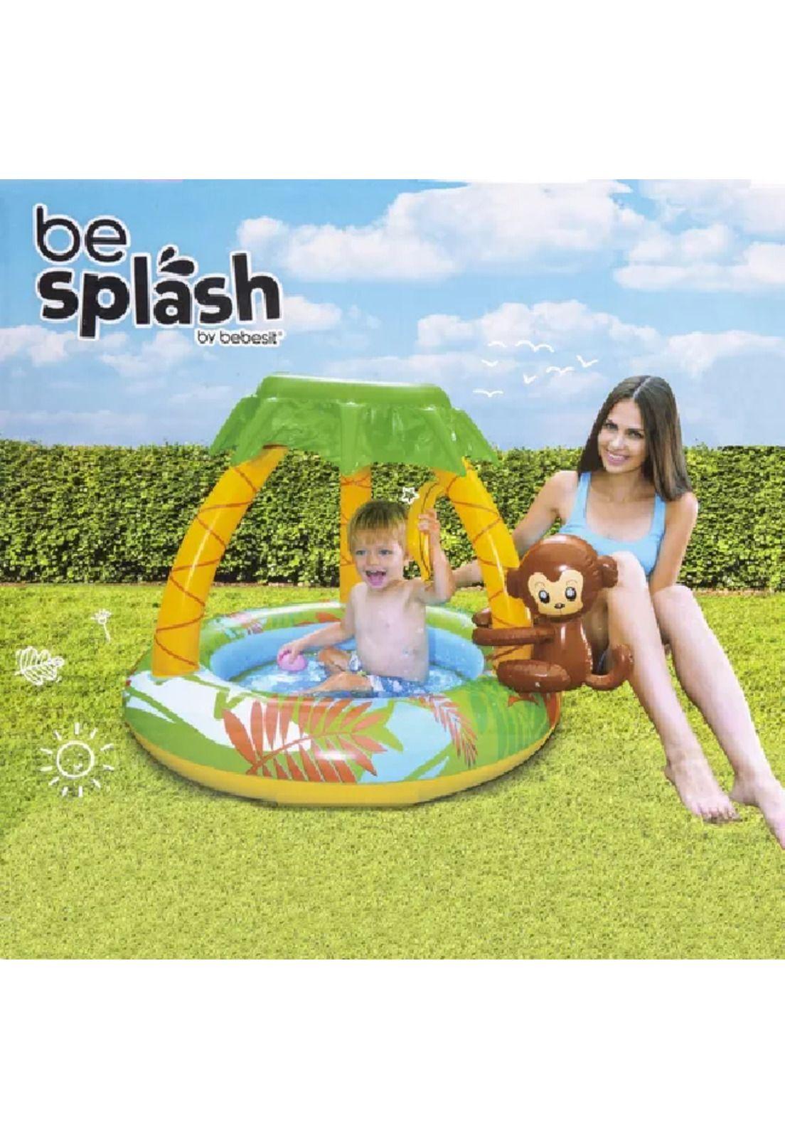 Piscina infantil inflable selva parasol Be Splash by Bebesit multicolor-2
