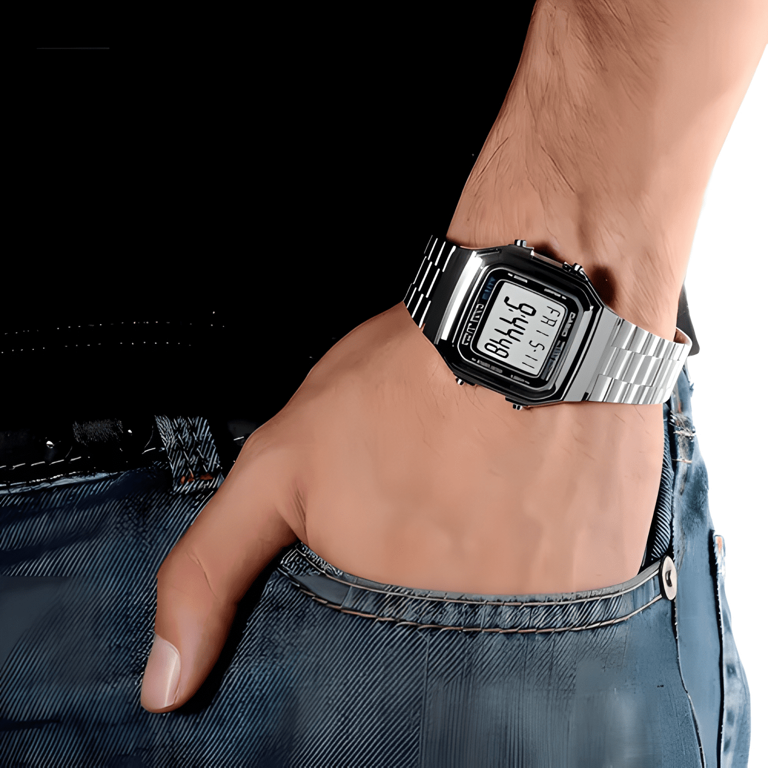 Reloj casio retro vintage A178 acero inoxidable hora-2
