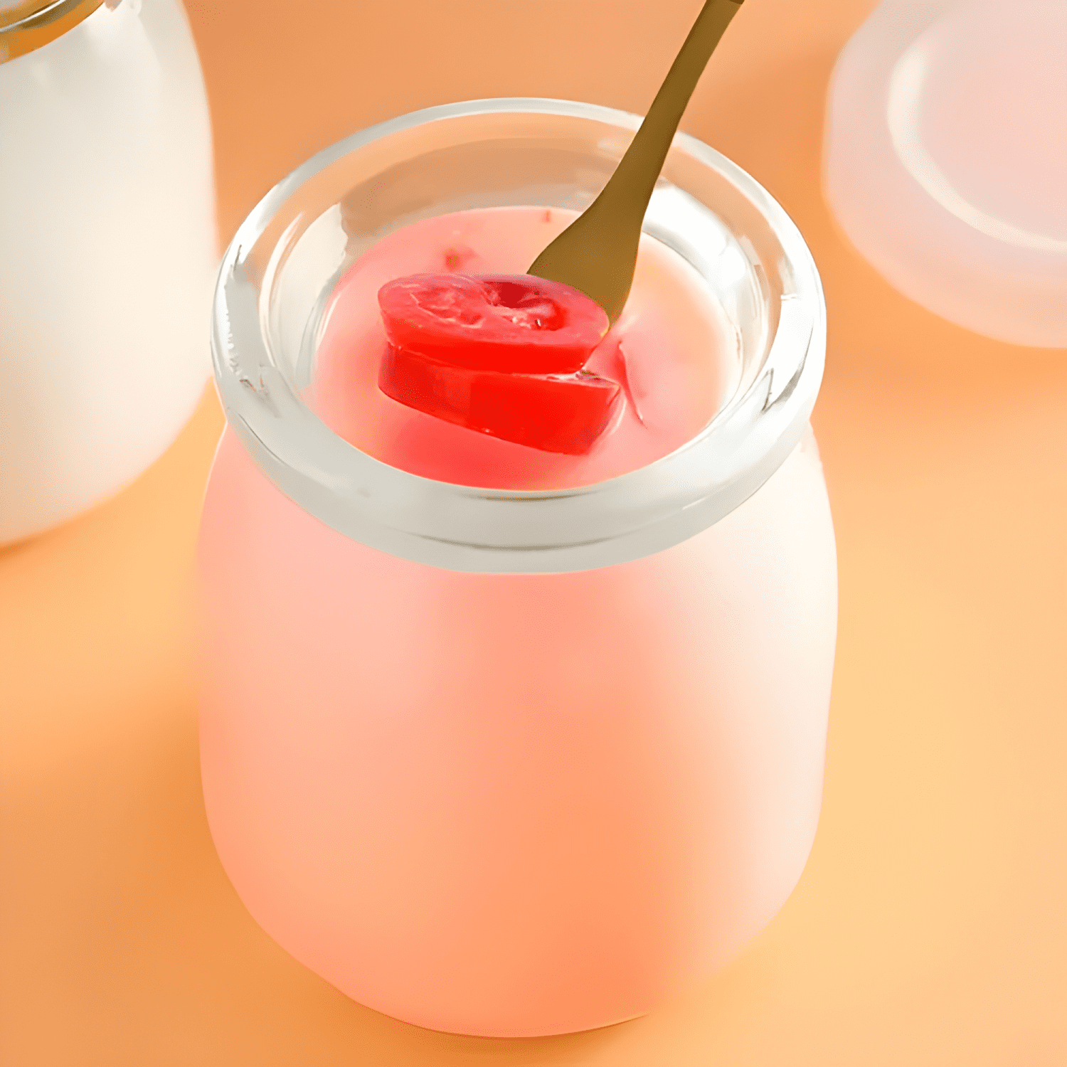 Frasco vidrio redondo yogur 100 ml tapa plástica 20u #1-3