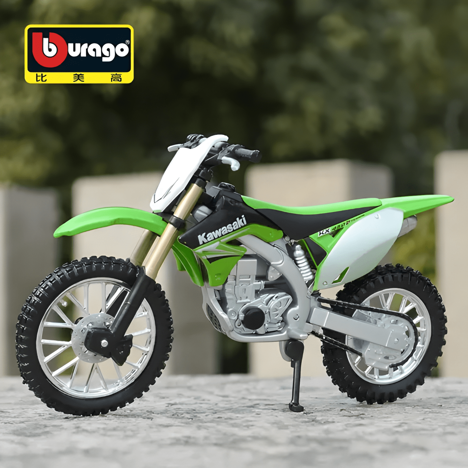 Motocicleta Kawasaki 450F escala 1:18 coleccionable-2