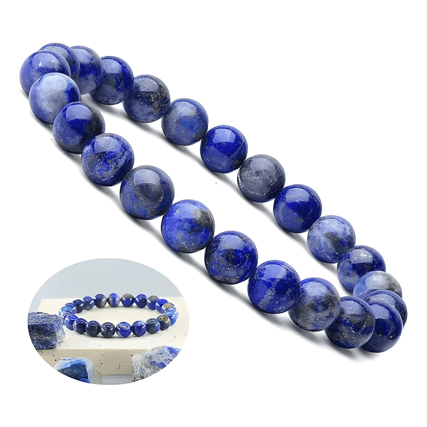 Pulsera lapislazuli original piedra sabiduría #30-2