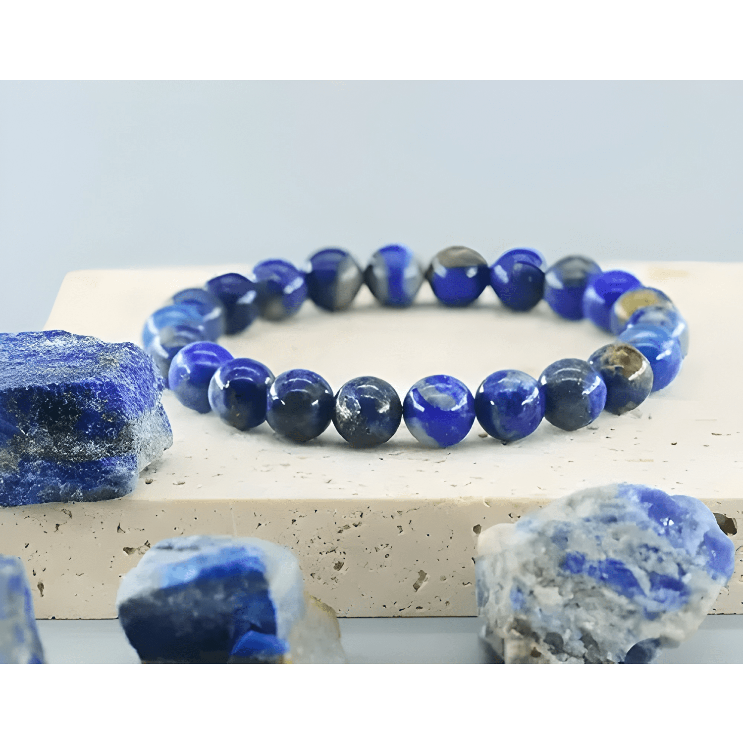 Pulsera lapislazuli original piedra sabiduría #30-3