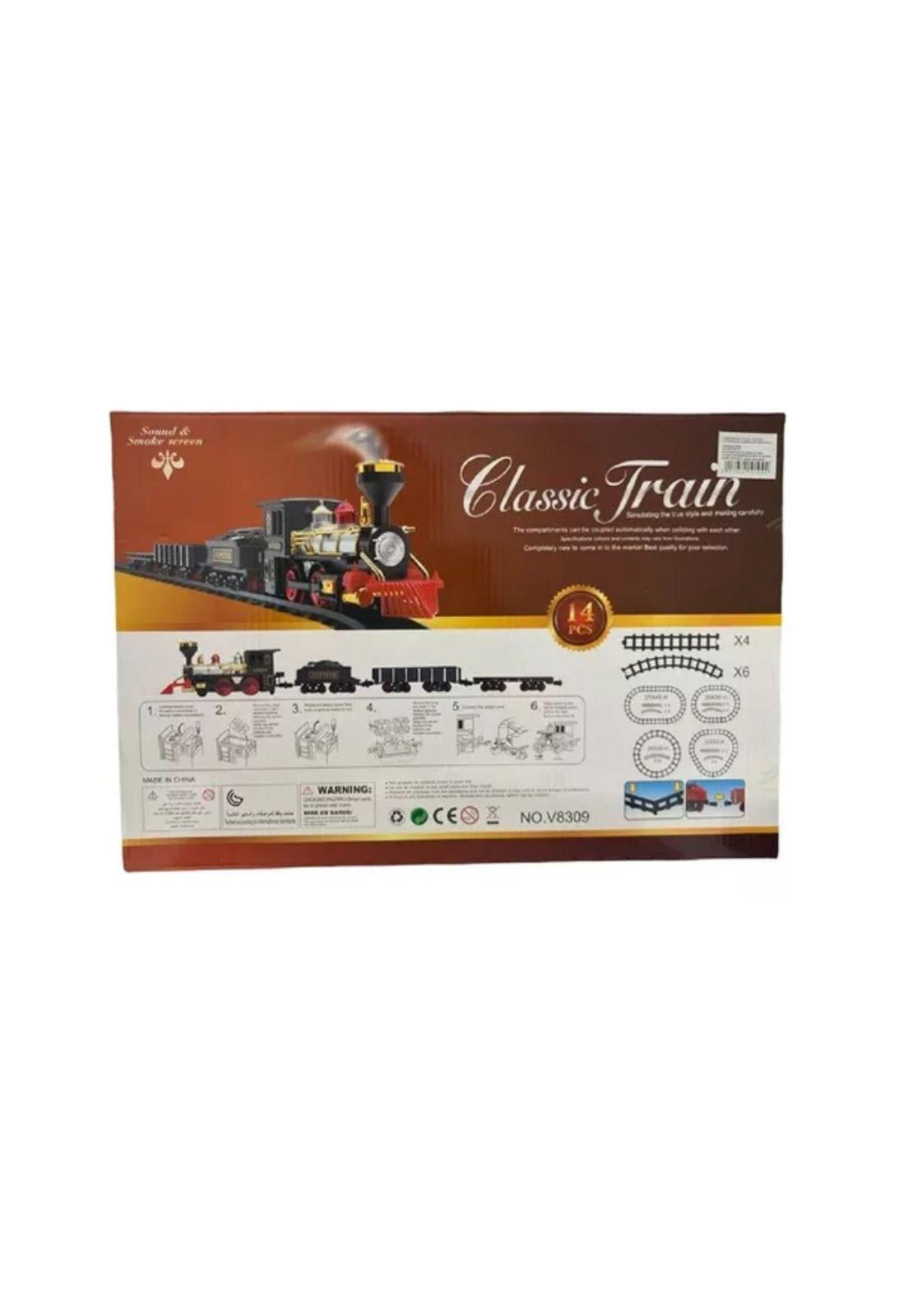 Juguete auto tren de navidad eléctrico 14 pcs para niños multicolor-4