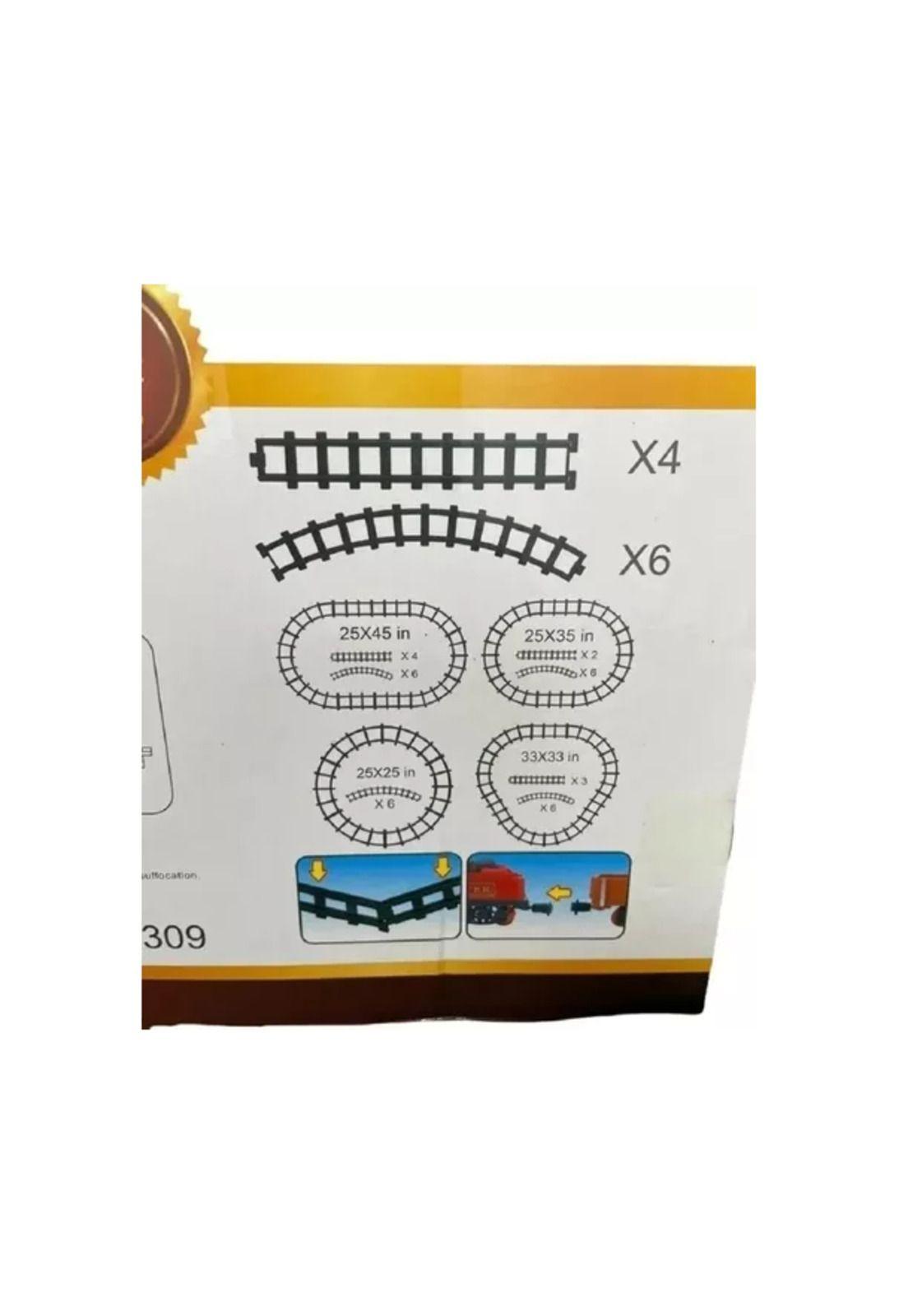 Juguete auto tren de navidad eléctrico 14 pcs para niños multicolor-5