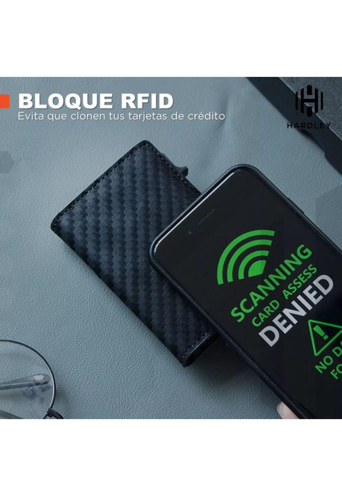 Billetera para Hombre Hardley con Tarjetero Pop-up y Bloqueo RFID Color Bond Negro-3