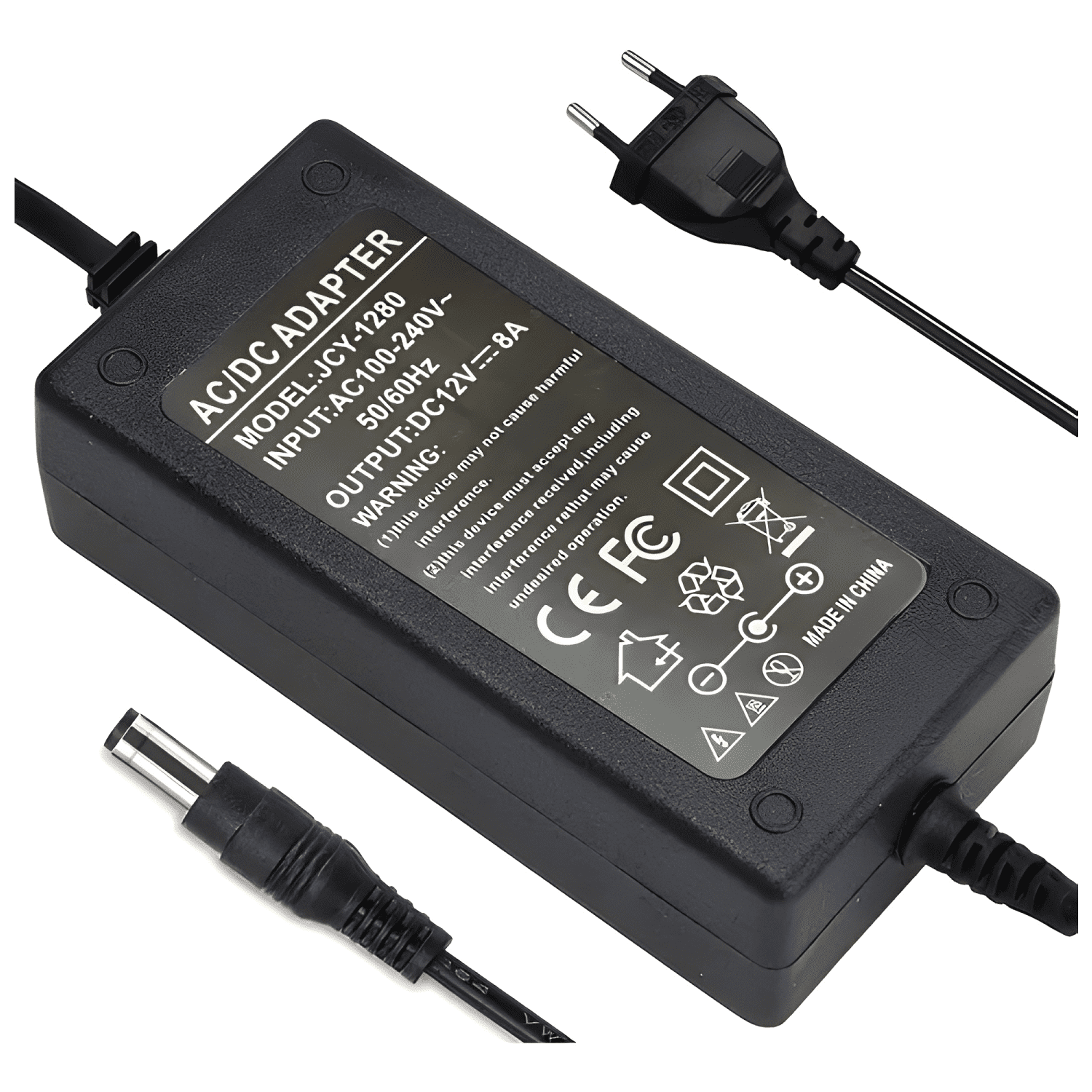 Fuente Poder Camaras Seguridad 12v 8a + Cable Poder + Pulpo-4