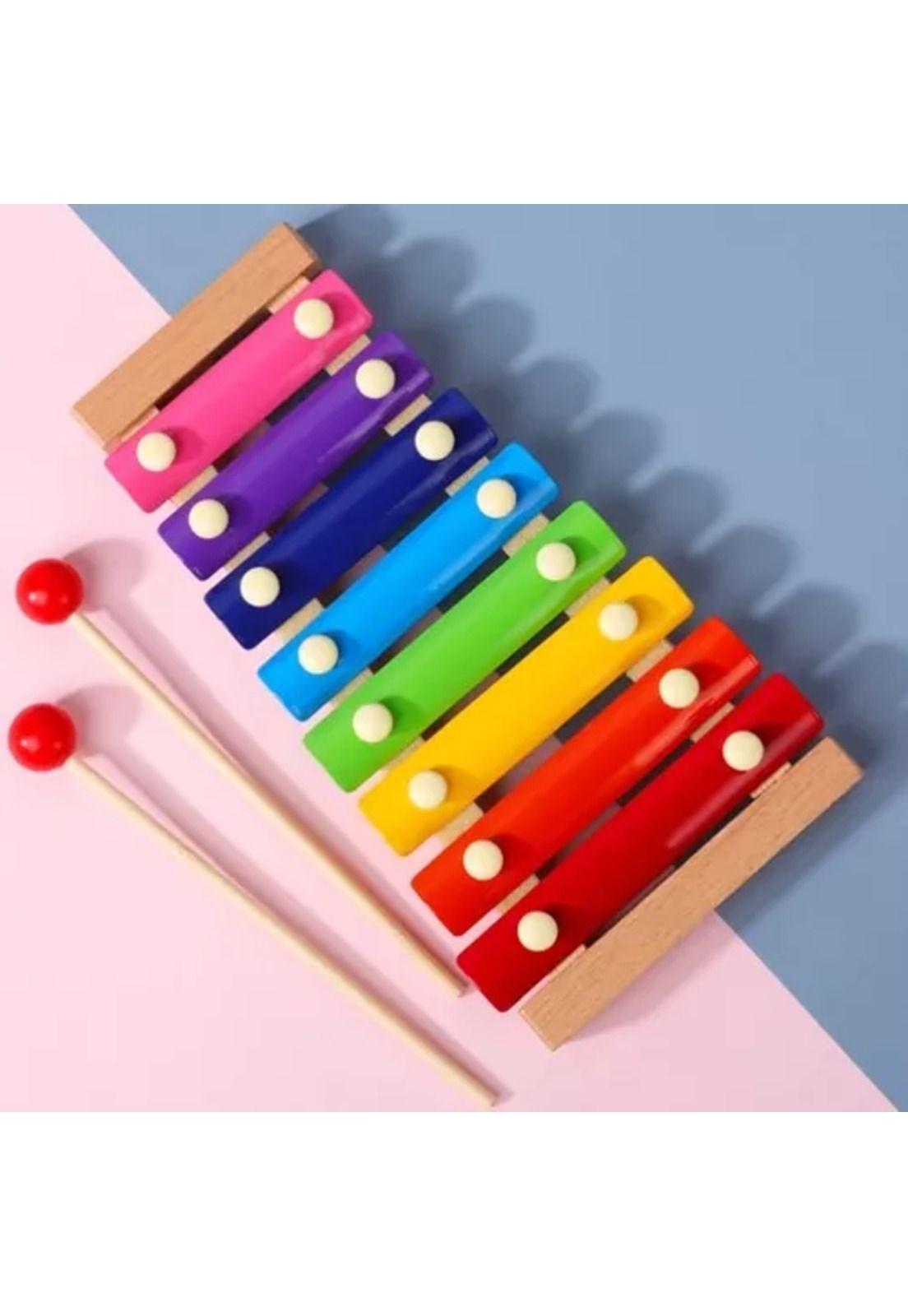 Pack de 10 juguetes didácticos de madera para niños, Montessori-6