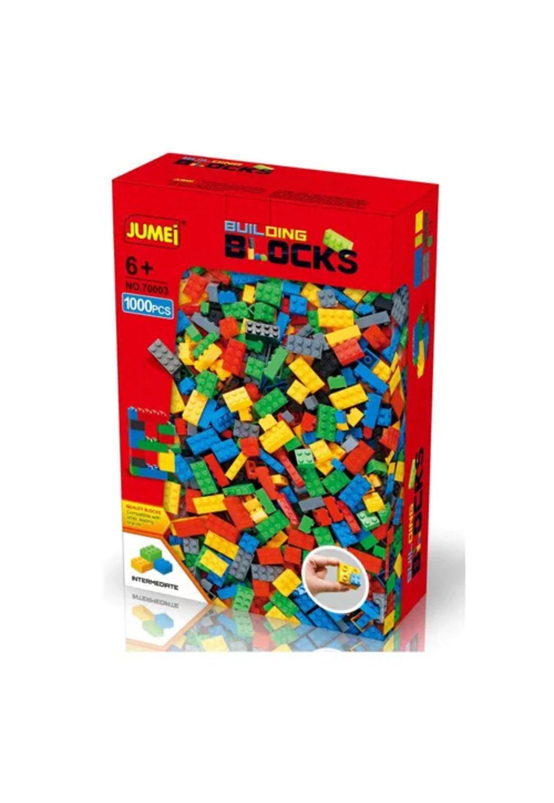 Bloques tipo leg de 1000 piezas de construcción azul-2