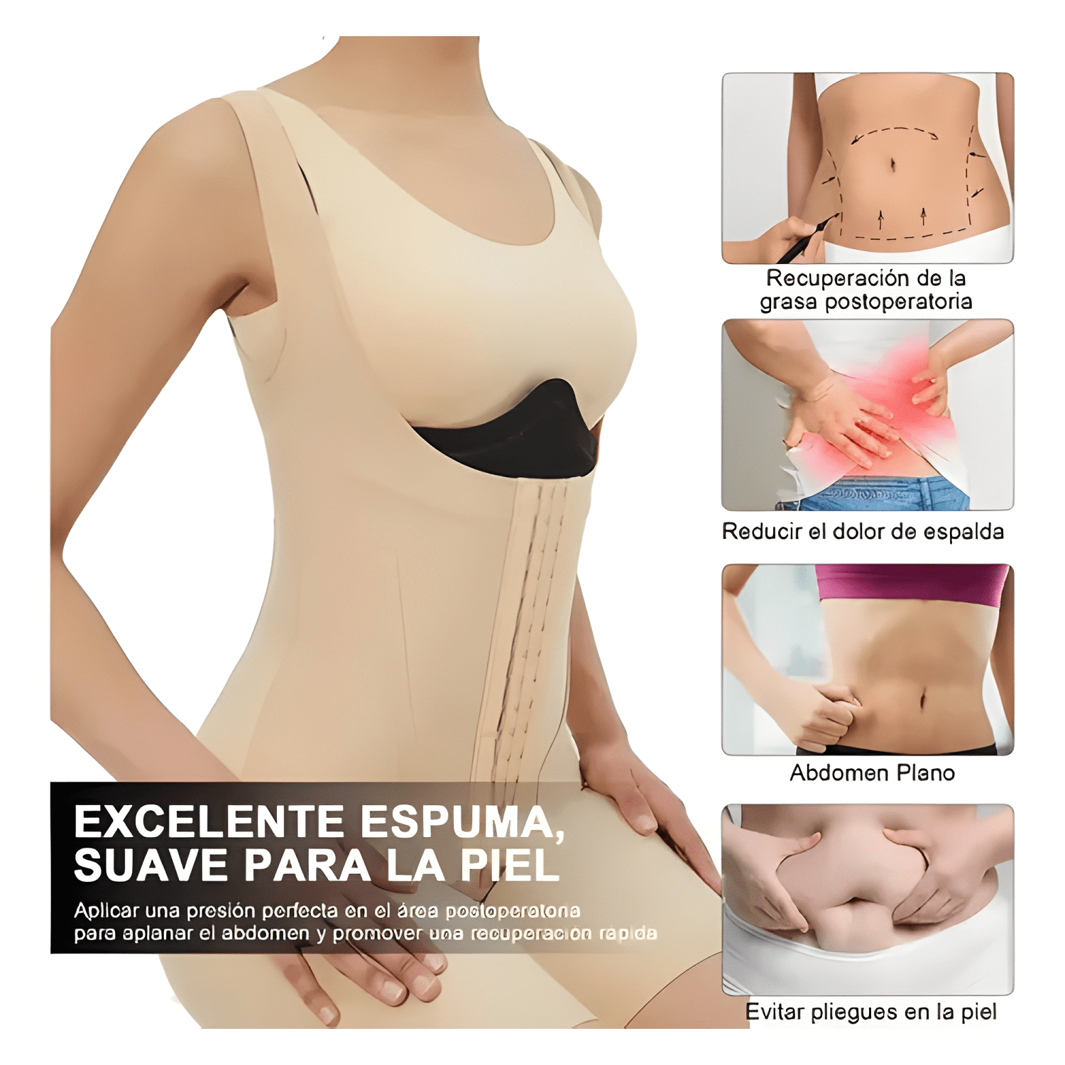 Tabla abdominal postoperatoria fajapost quirúrgica #4-1