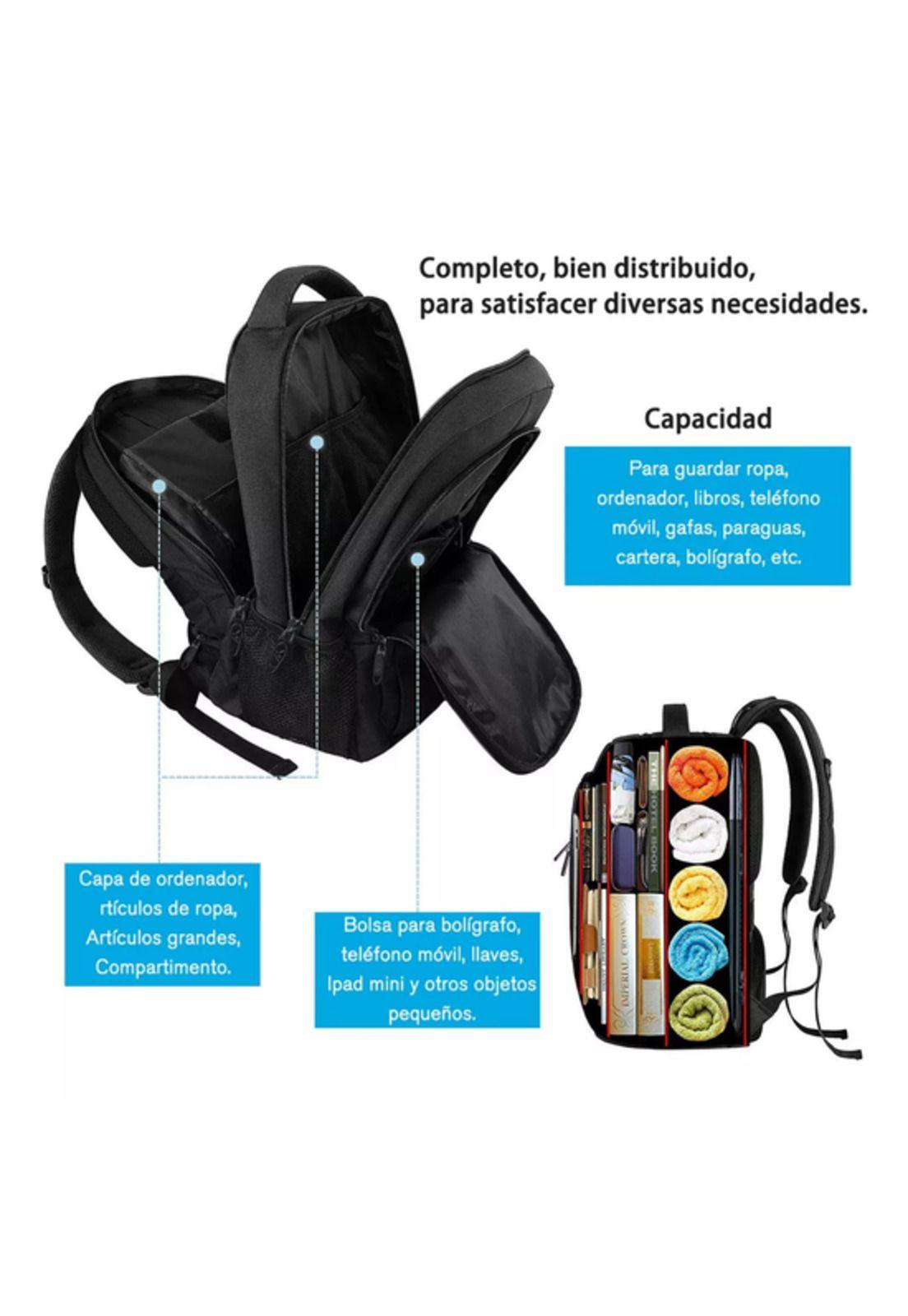 Mochila de Viaje para Notebook 15.6 Pulgadas Antirrobo e Impermeable Matein 1007 Negro-2