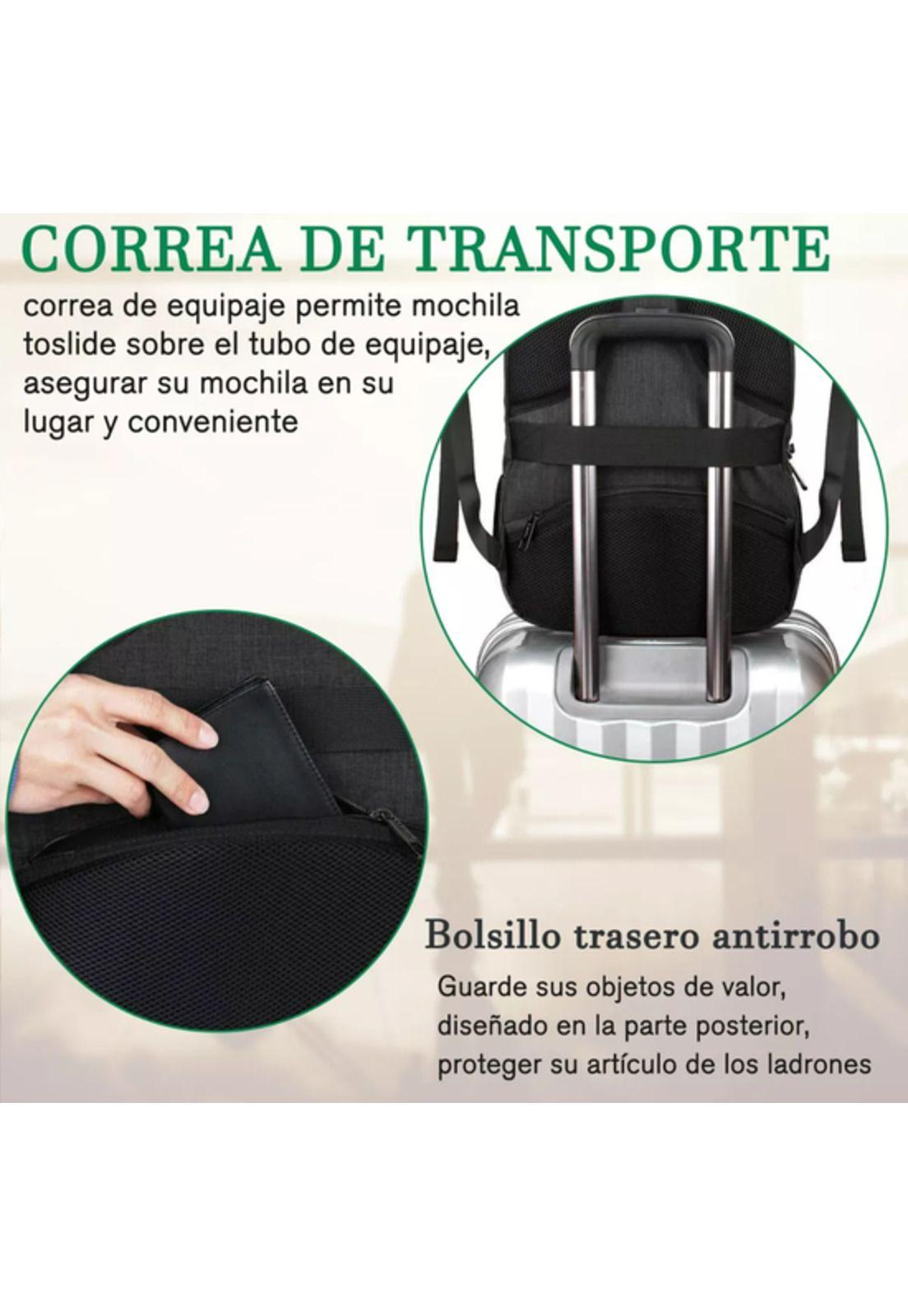 Mochila de Viaje para Notebook 15.6 Pulgadas Antirrobo e Impermeable Matein 1007 Negro-4