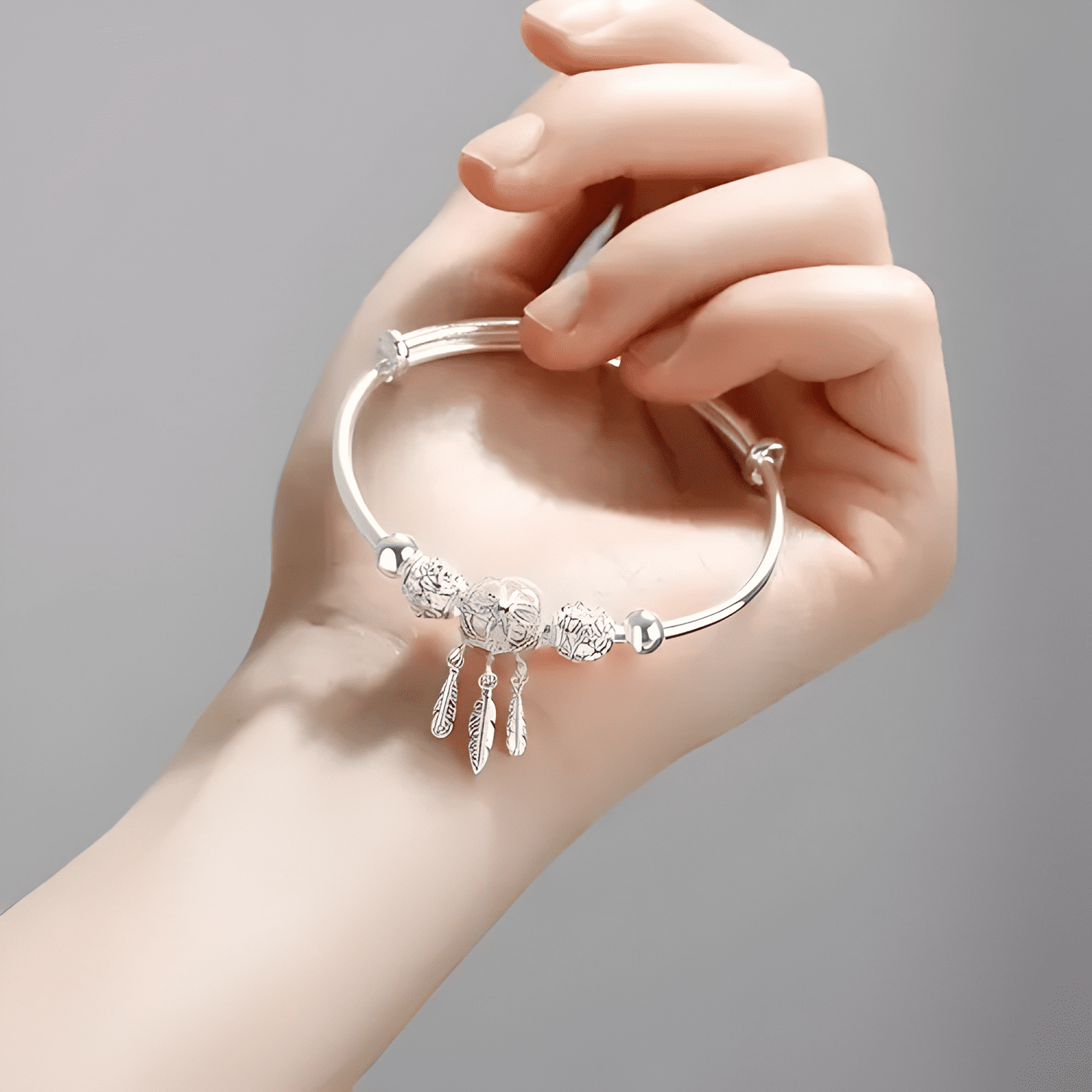 Pulsera atrapasueños de plata 925 mujer regalo ajustable-4