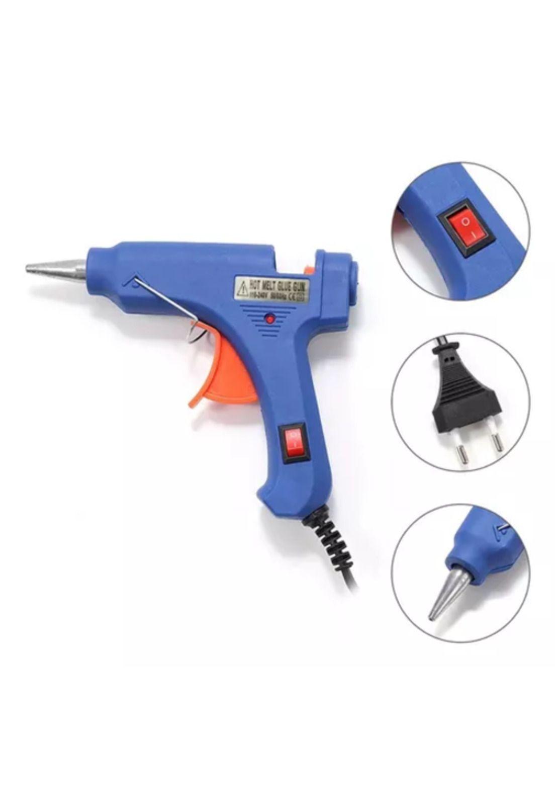 Pistola de Silicona 20W (Silicona Delgada) Azul-1