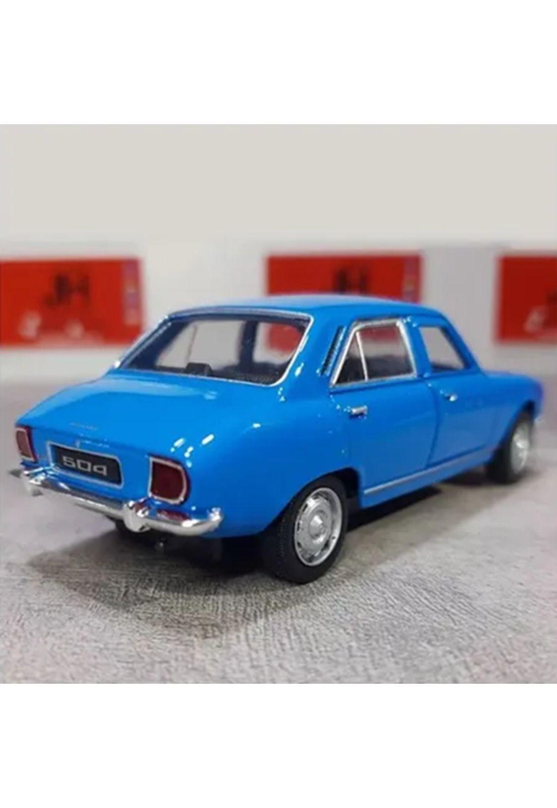 Auto Welly Peugeot 504 de 1975 azul escala 1:36-4