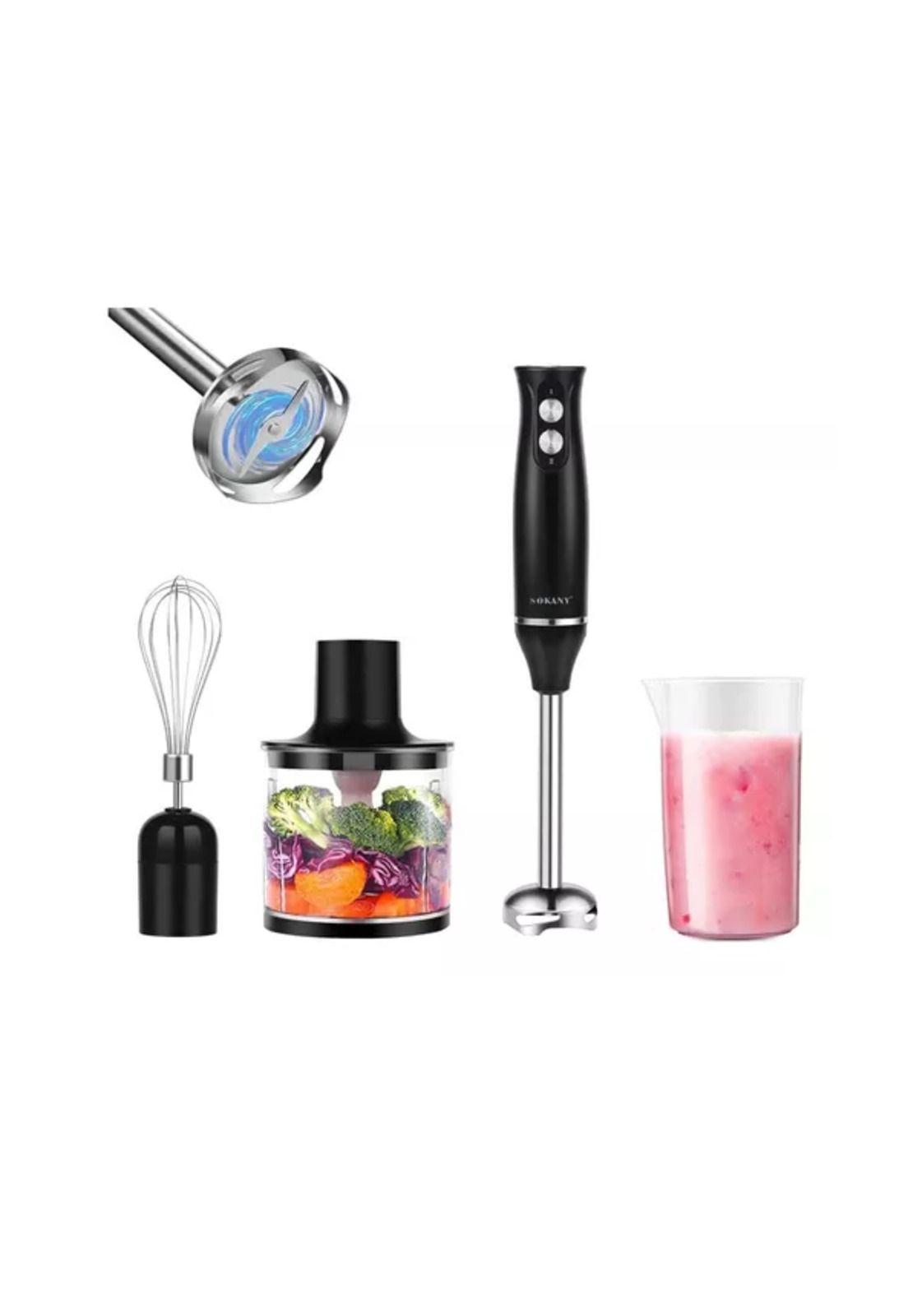 Batidora de inmersión manual potente 500W negro-2