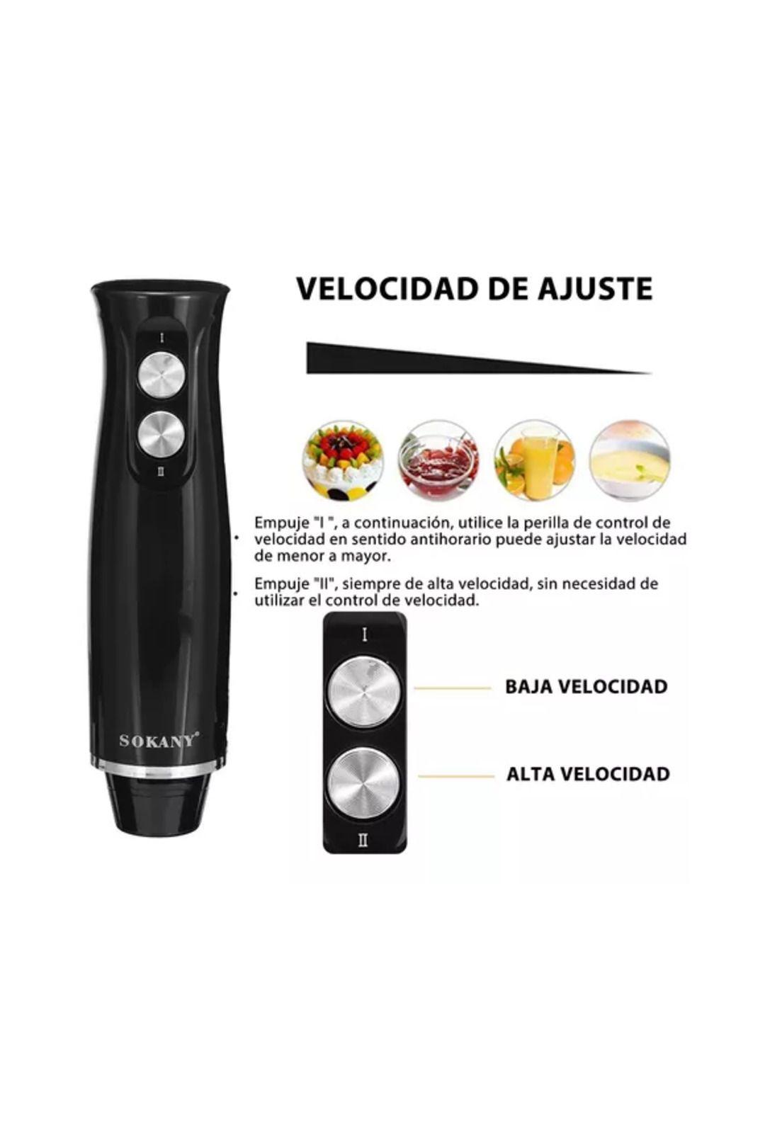 Batidora de inmersión manual potente 500W negro-3