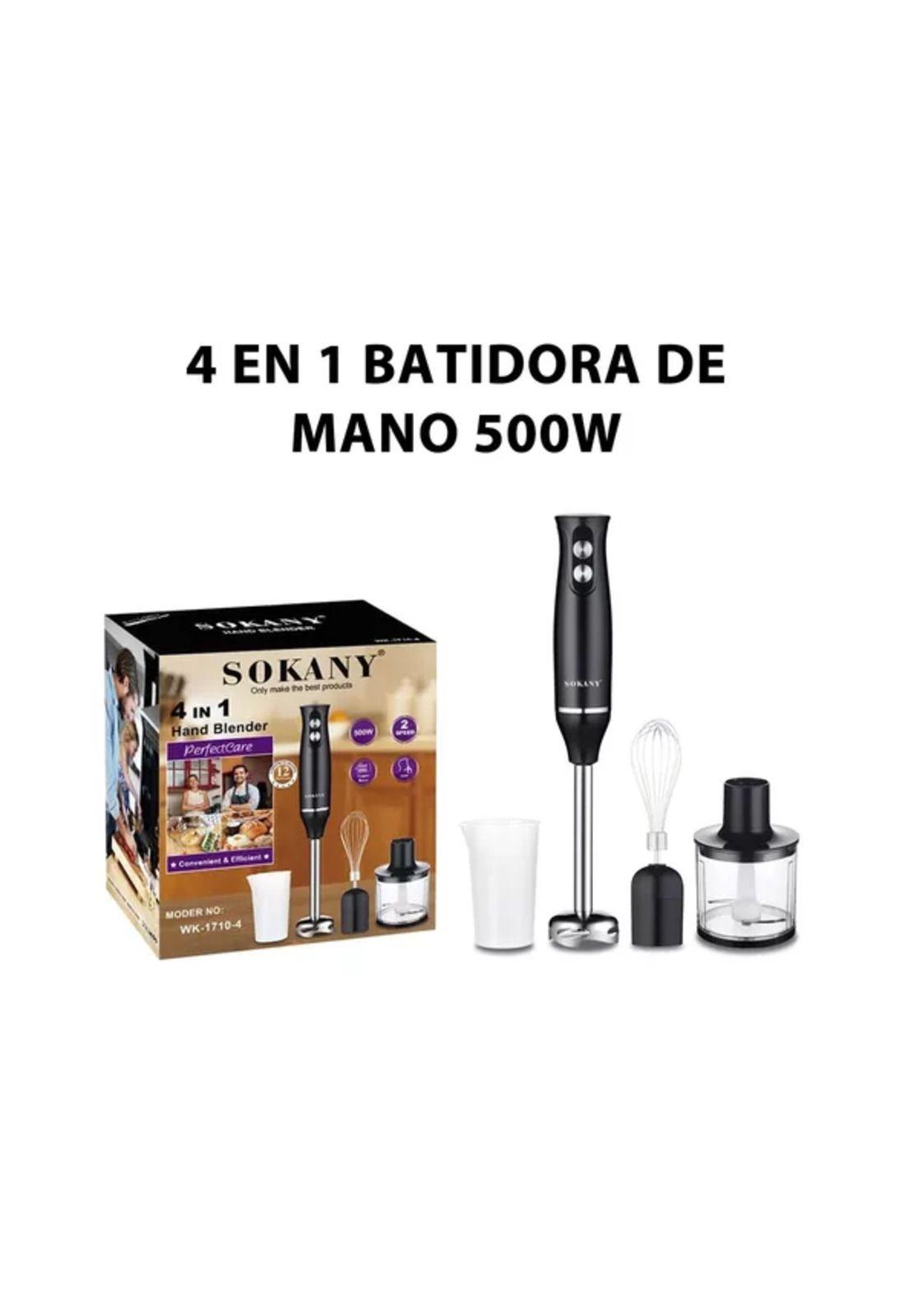 Batidora de inmersión manual potente 500W negro-4