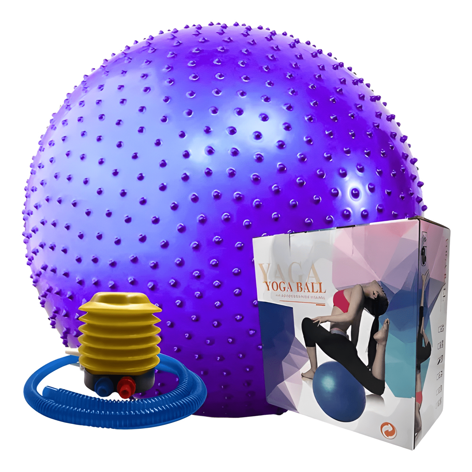 Balón de yoga o pelota 85 cm línea sport + inflador-2