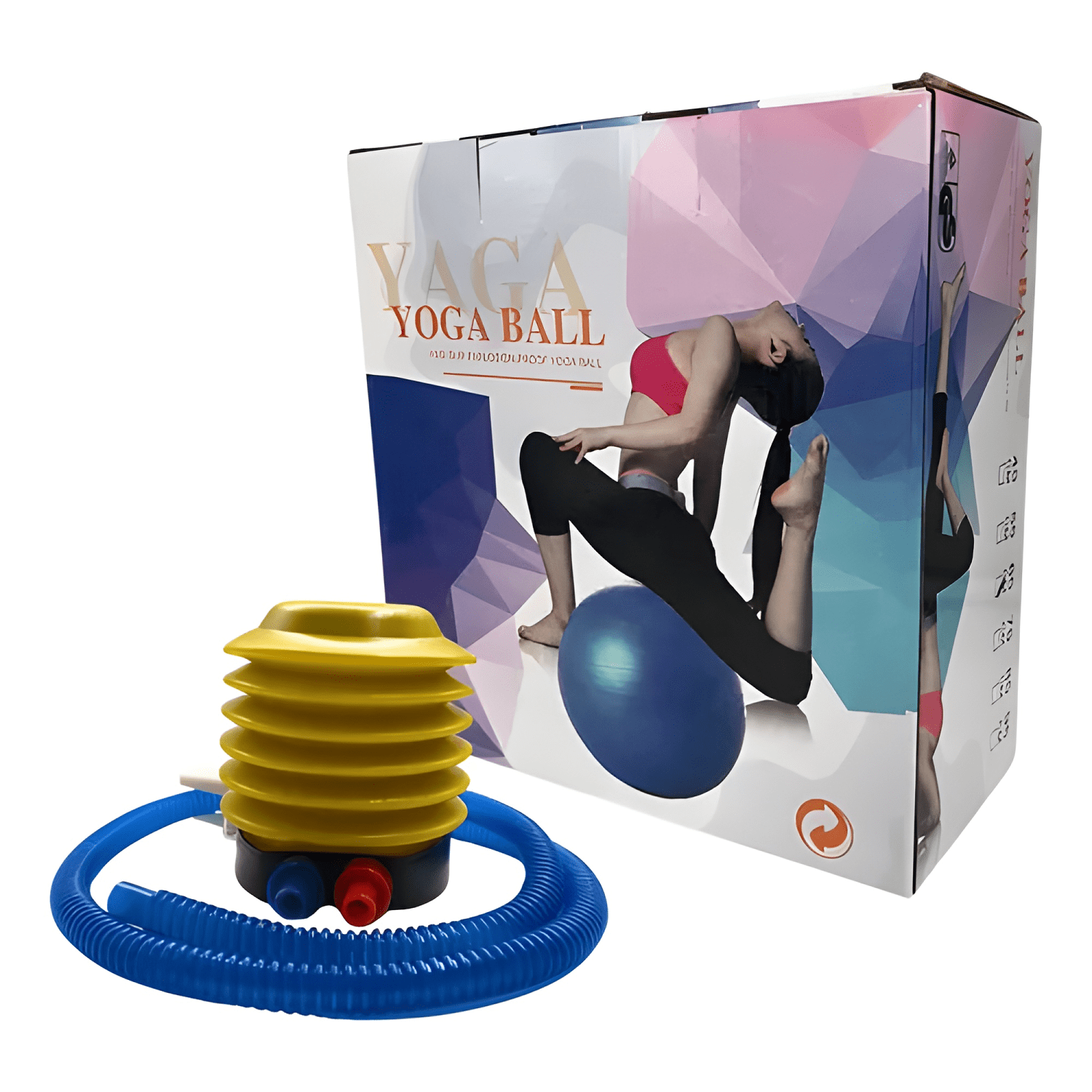 Balón de yoga o pelota 85 cm línea sport + inflador-4