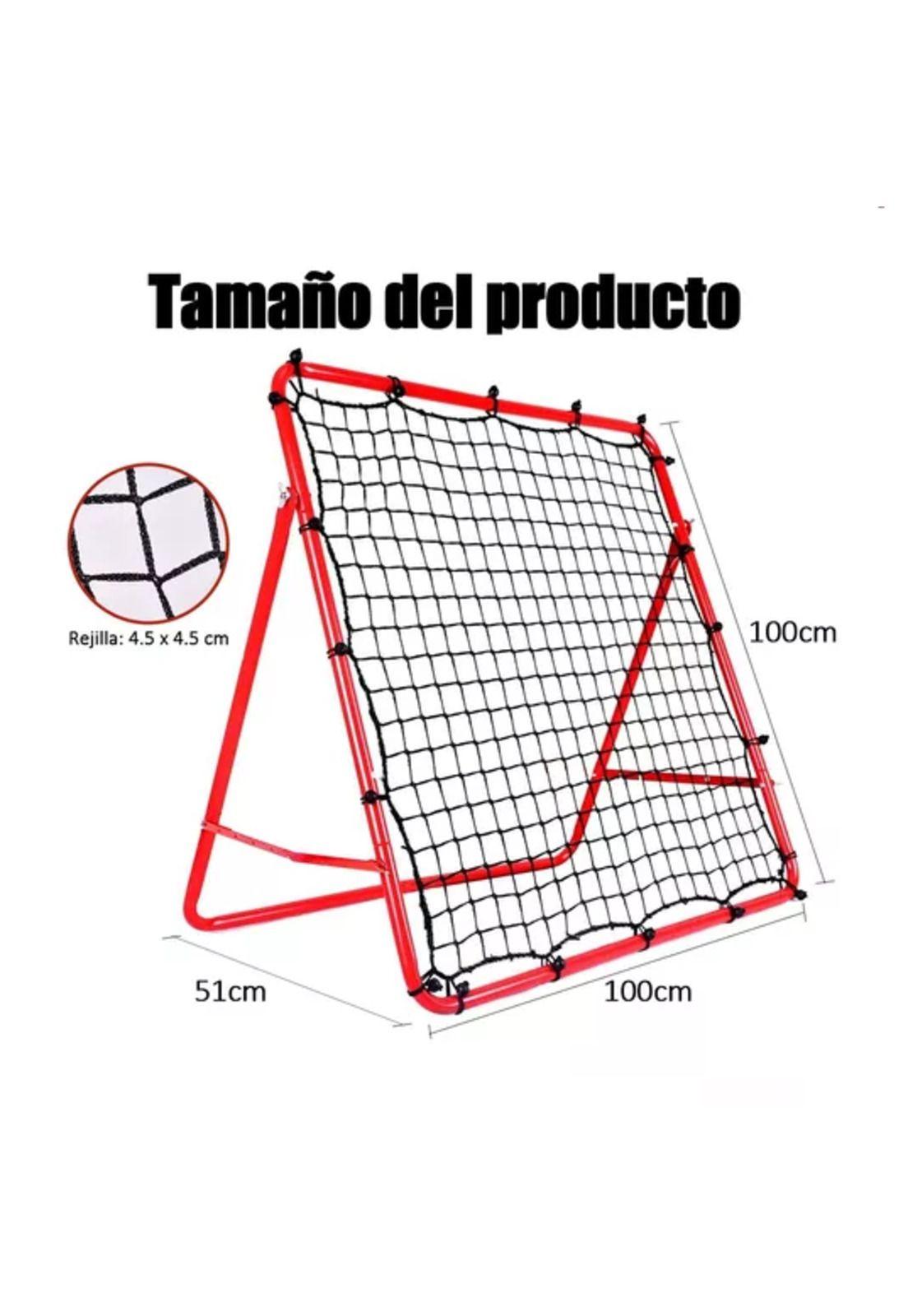 Red de rebote portátil para entrenamiento de porterías 1x1 m rojo-2