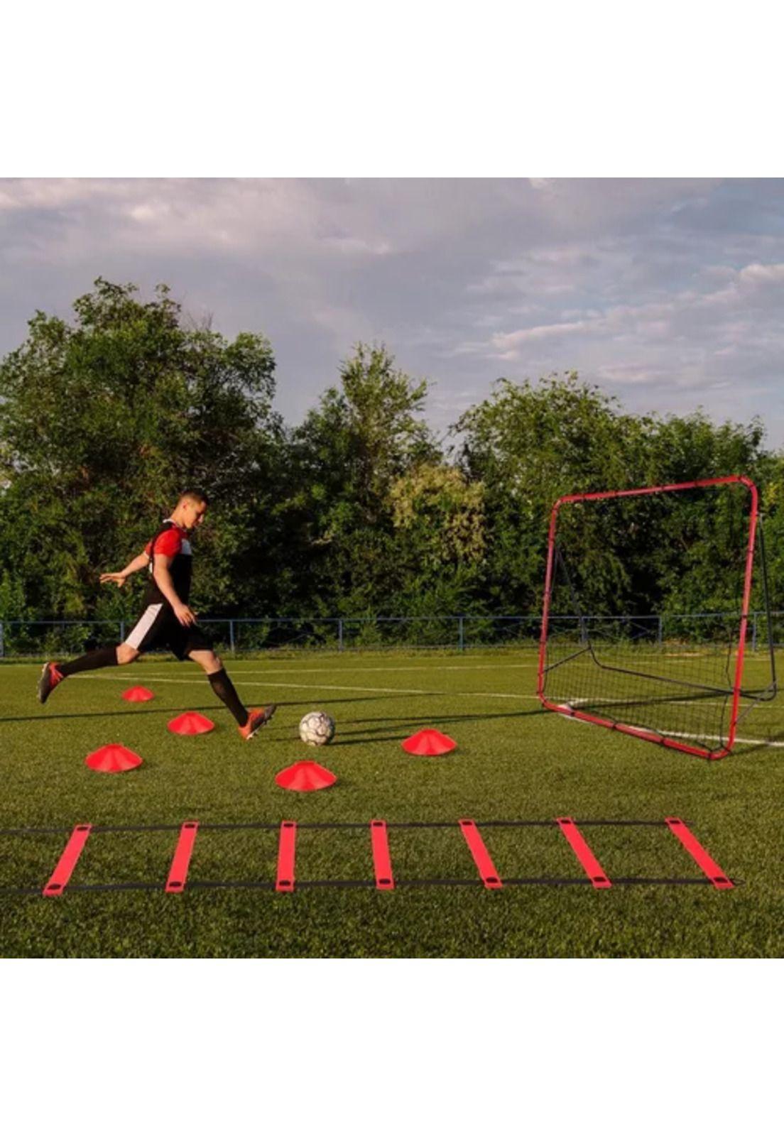 Red de rebote portátil para entrenamiento de porterías 1x1 m rojo-6