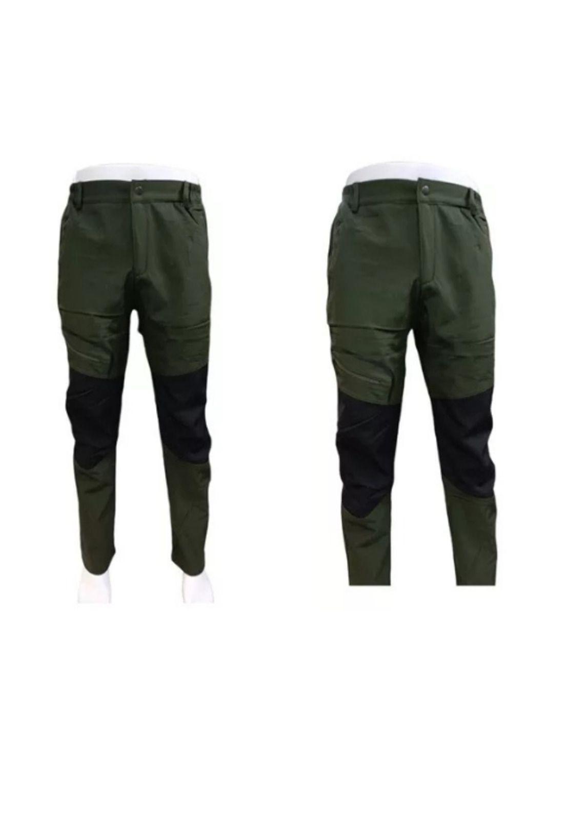 Pantalón Outdoor Hombre Impermeable para Nieve, Color Verde Musgo, Talla 2XL-2