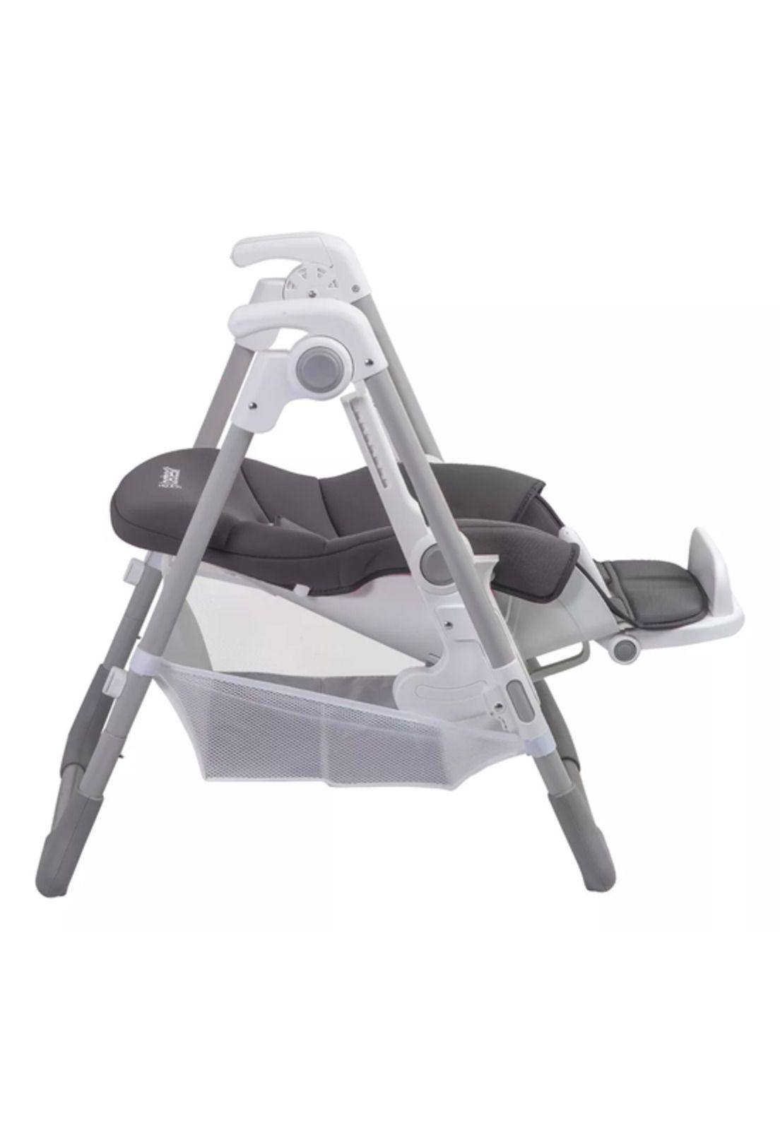 Silla de Comer Bebé Plegable Bebesit Snack con Diseños Gris-4