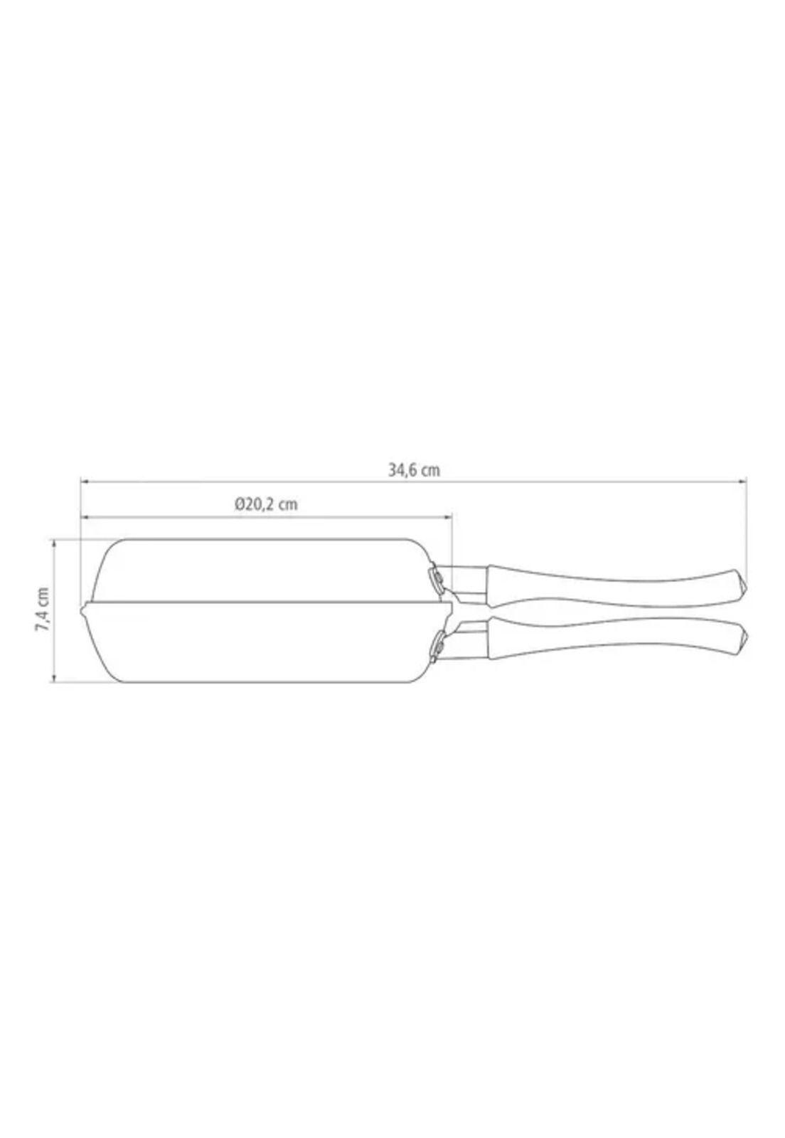 Sartén doble antiadherente para tortillas Tramontina, 20 cm-6