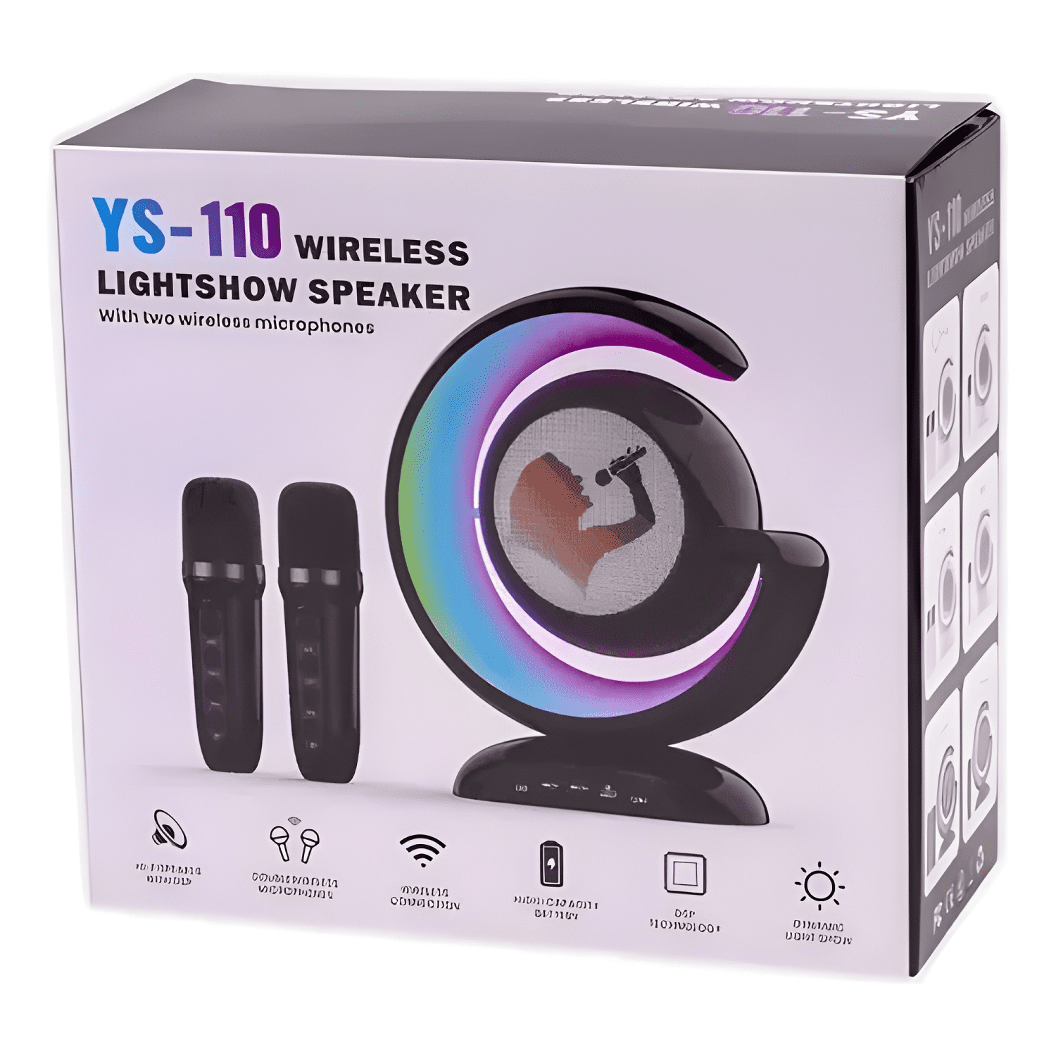 Parlante ys-110 portátil con bluetooth Negro-1