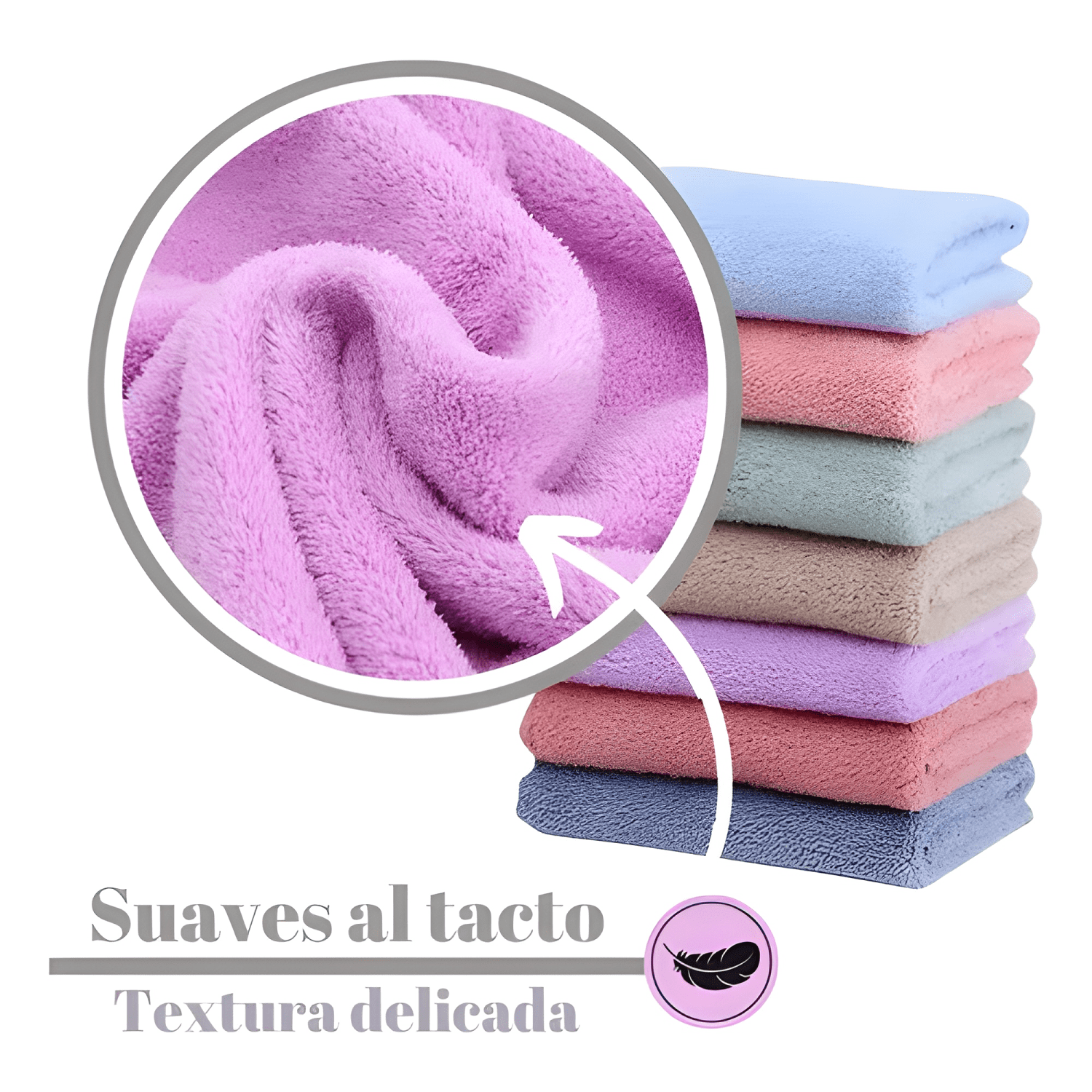Toallas de cuerpo baño microfibra secado rapido pack 3 #10-4